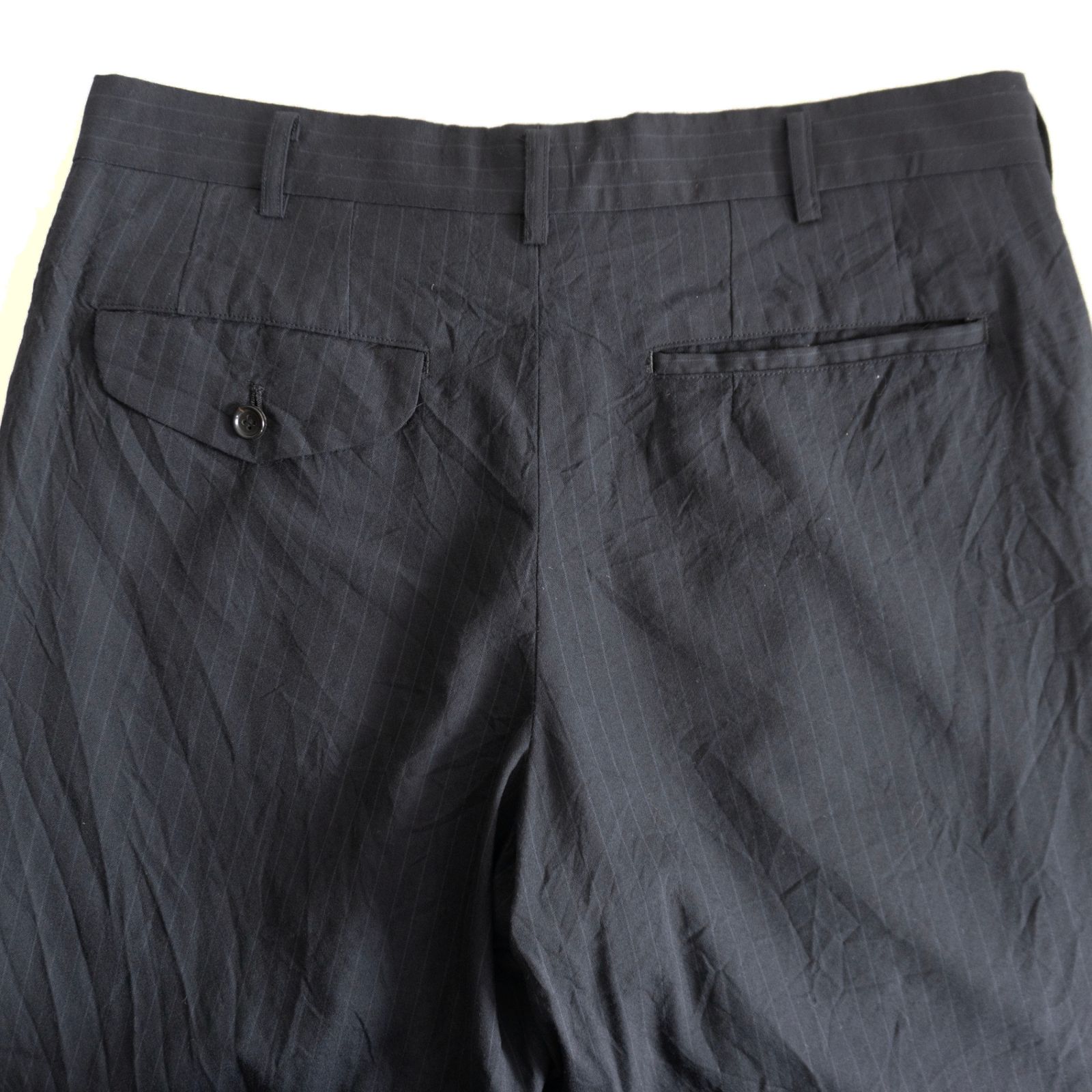 【AD2005/アーカイブ】COMME des GARCONS HOMME PLUS【洗い加工 ストライプ スラックス】M コムデギャルソンオムプリュス s2607081 AD2005/アーカイブ】COMME des GARCONS HOMME PLUS【洗い加工