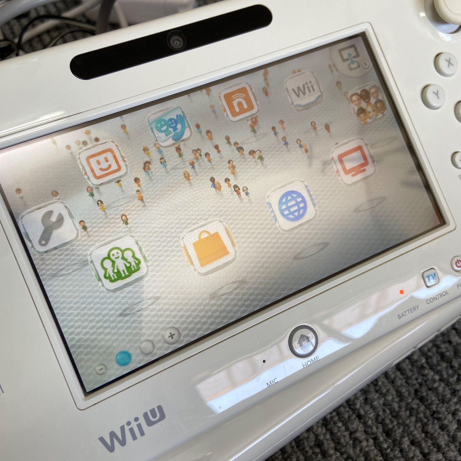 Wii U　本体　セット　ハンドル付き 任天堂 Wii U 本体 豪華セット マイク・ハンドル・リモコン付き - メルカリ