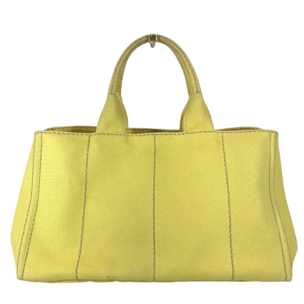 PRADA プラダ ハンドバッグ カナパ ロゴ キャンバス イエロー - メルカリ