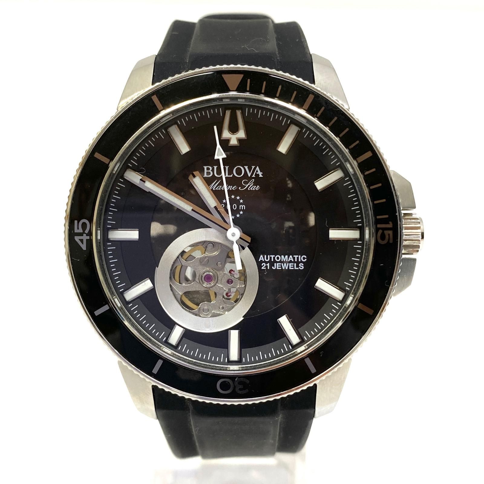 【加古川店】 中古 BULOVA | ブローバー 腕時計 Marine Star 96A288 ブラック 【131】