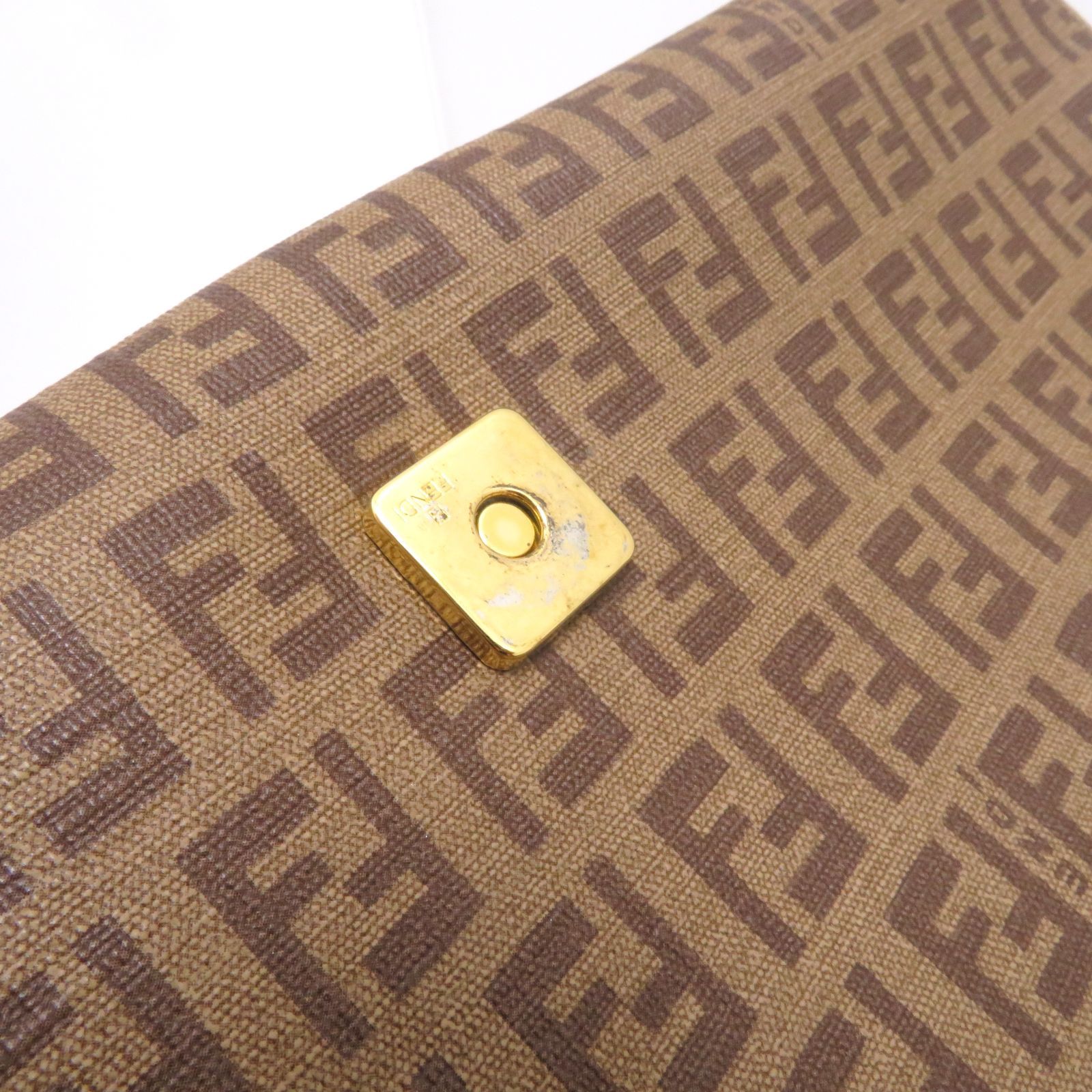 FENDI フェンディ ズッキーノ マンマバゲット ベージュ/ダークブラウン
