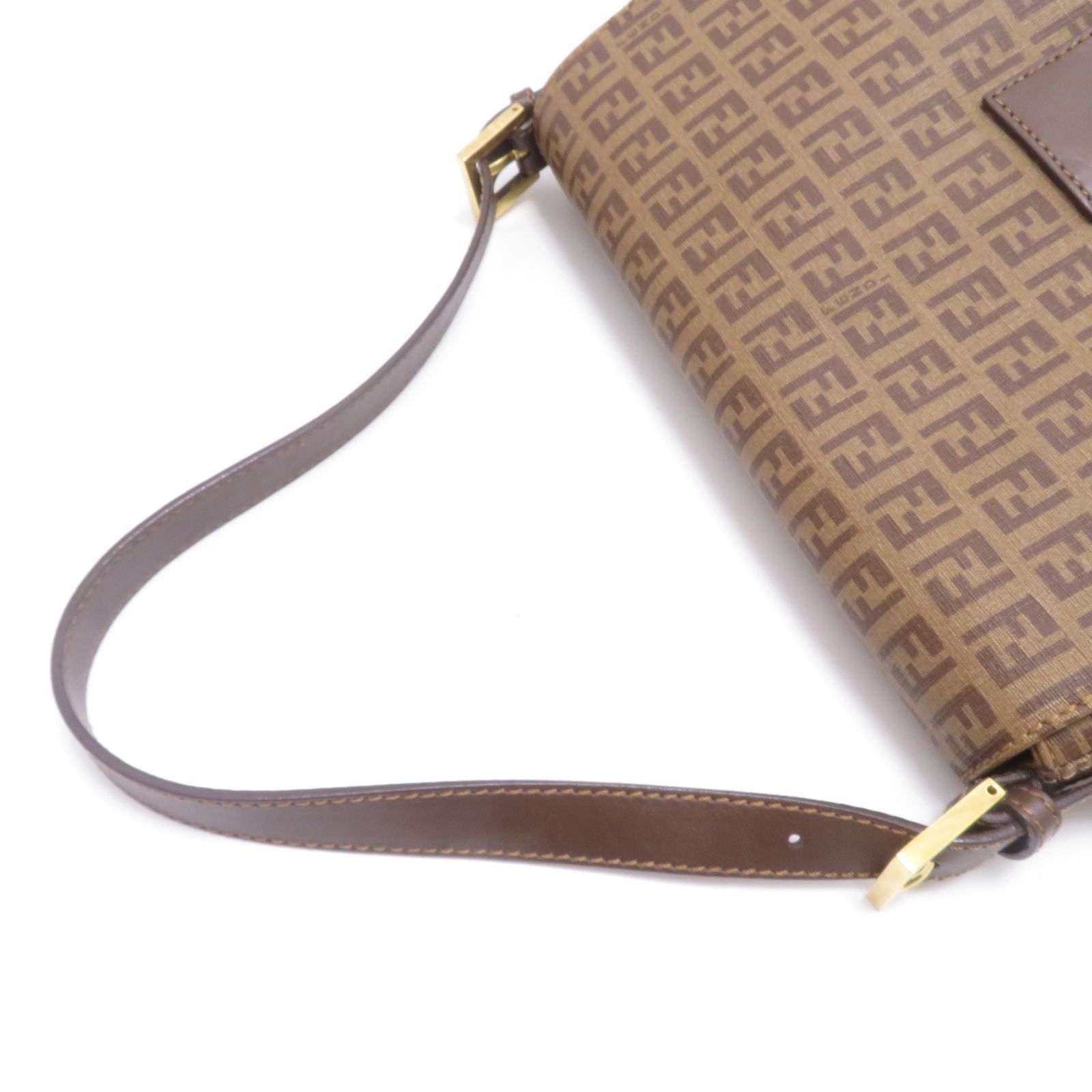 FENDI フェンディ ズッキーノ マンマバゲット ベージュ/ダークブラウン