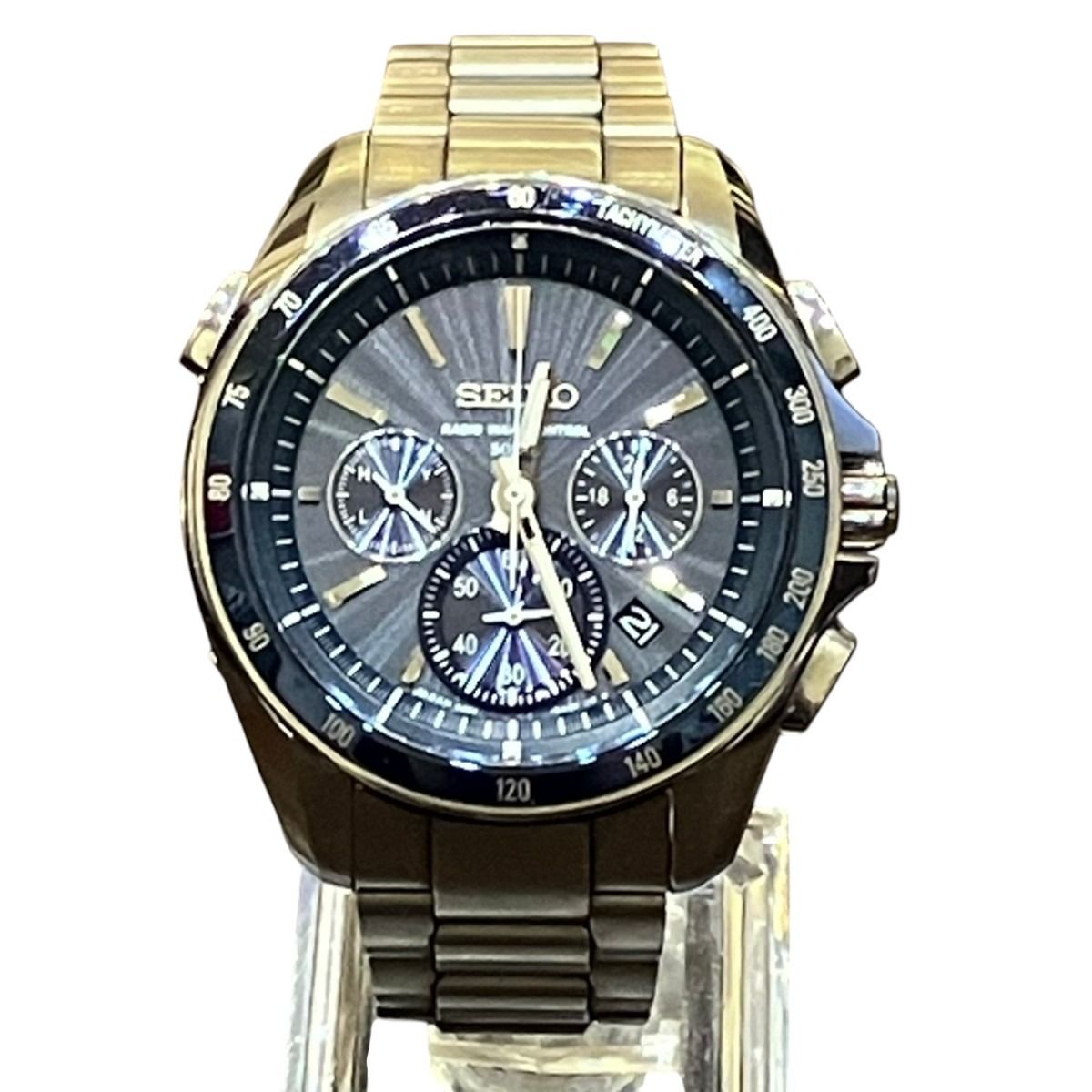 ブライトチタン　セイコー　ブライツ　電波ソーラー　クロノグラフ　8B82 セイコー SEIKO ブライツ 腕時計 総重量約83.9g チタン チタン