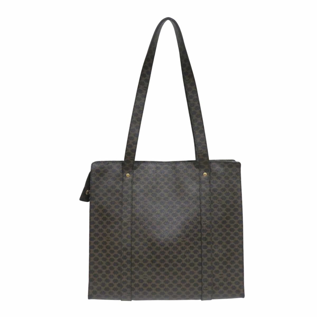 セリーヌ CELINE オールドセリーヌ マカダム トートバッグ PVC×レザー