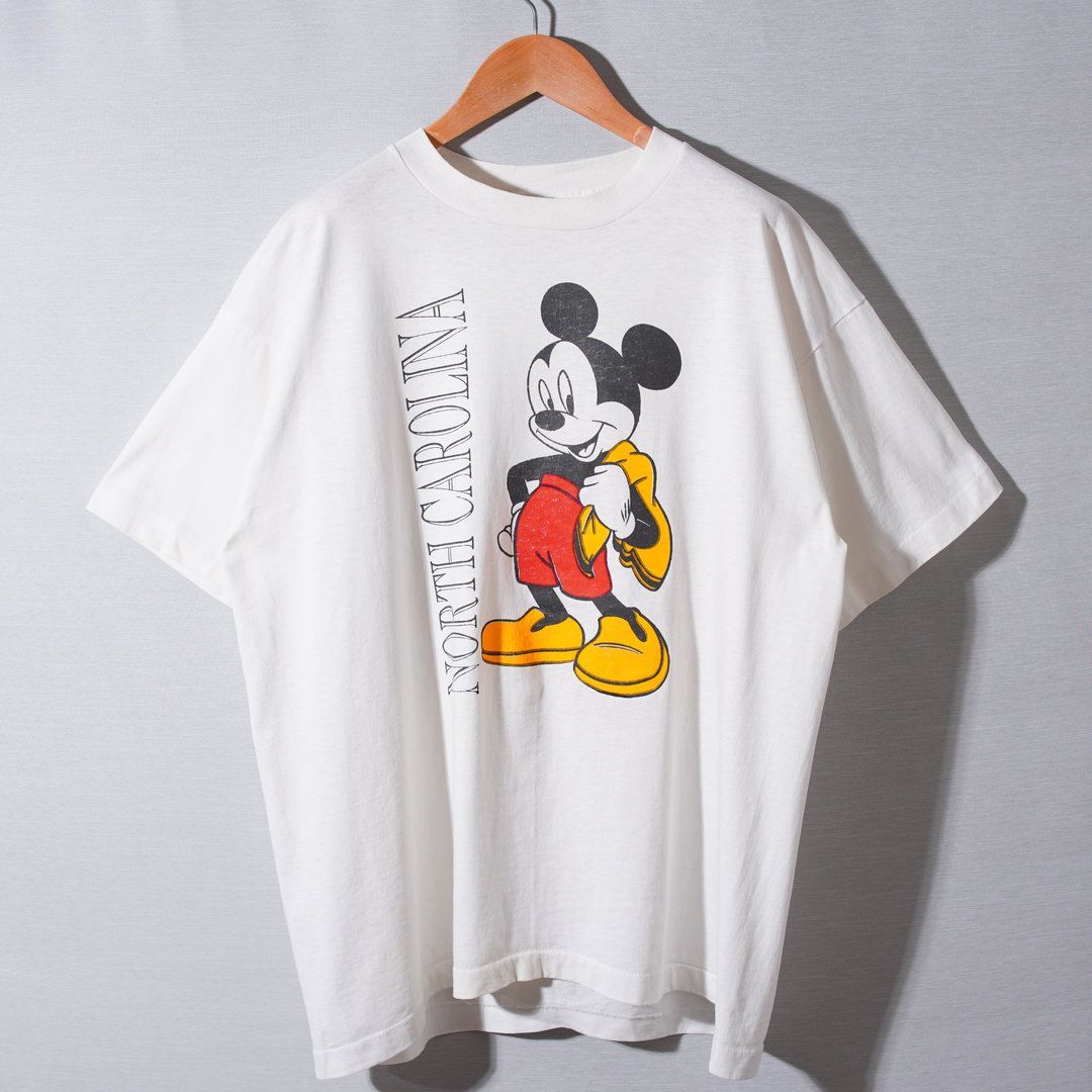 90s USA製 ディズニー Disney ミッキー MICKEY Tシャツ XL ホワイト