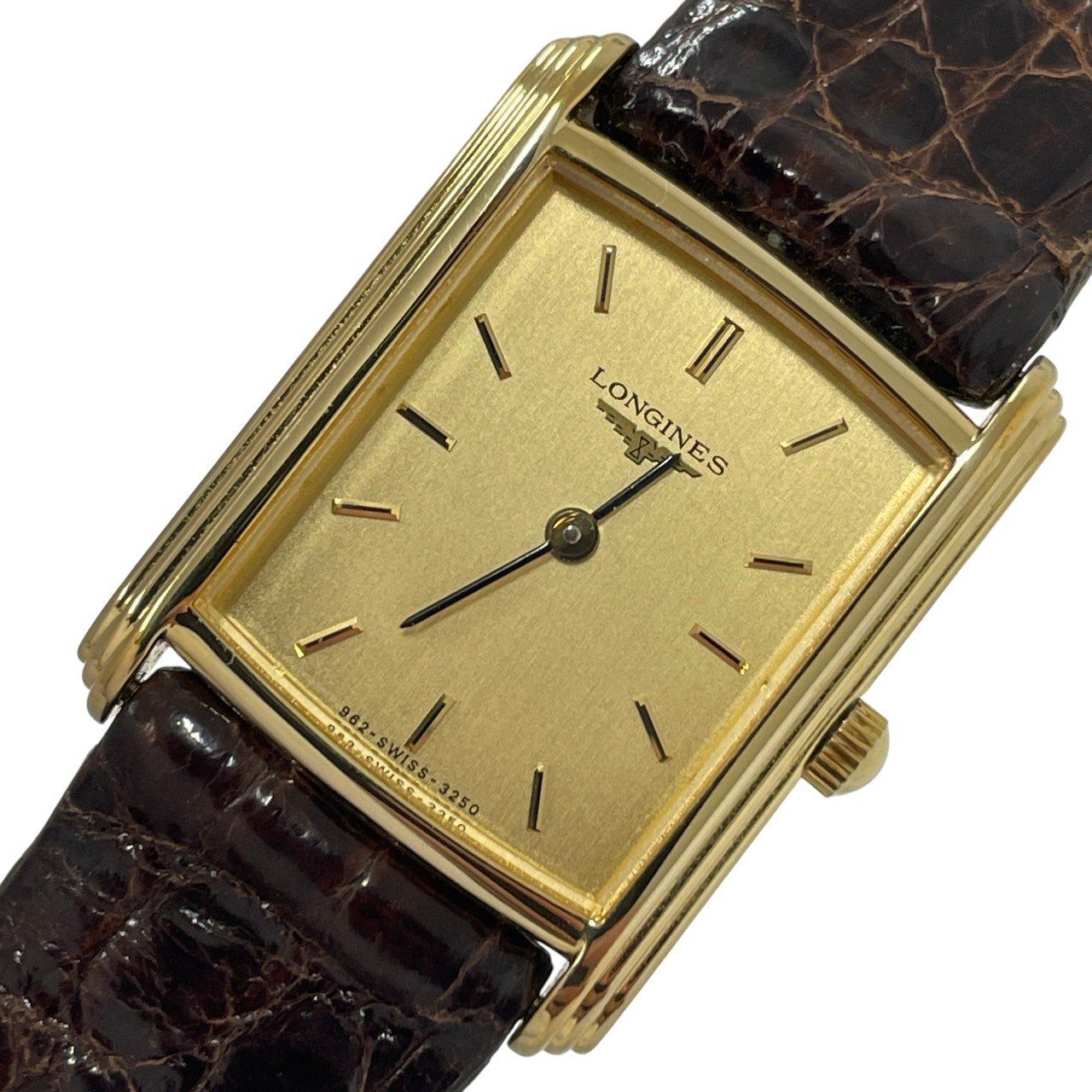 LONGINES/ロンジン/展示品/未使用/コールドカラー/スクエア/ベルト難あり/電池交換済/レディース/腕時計/RS2329