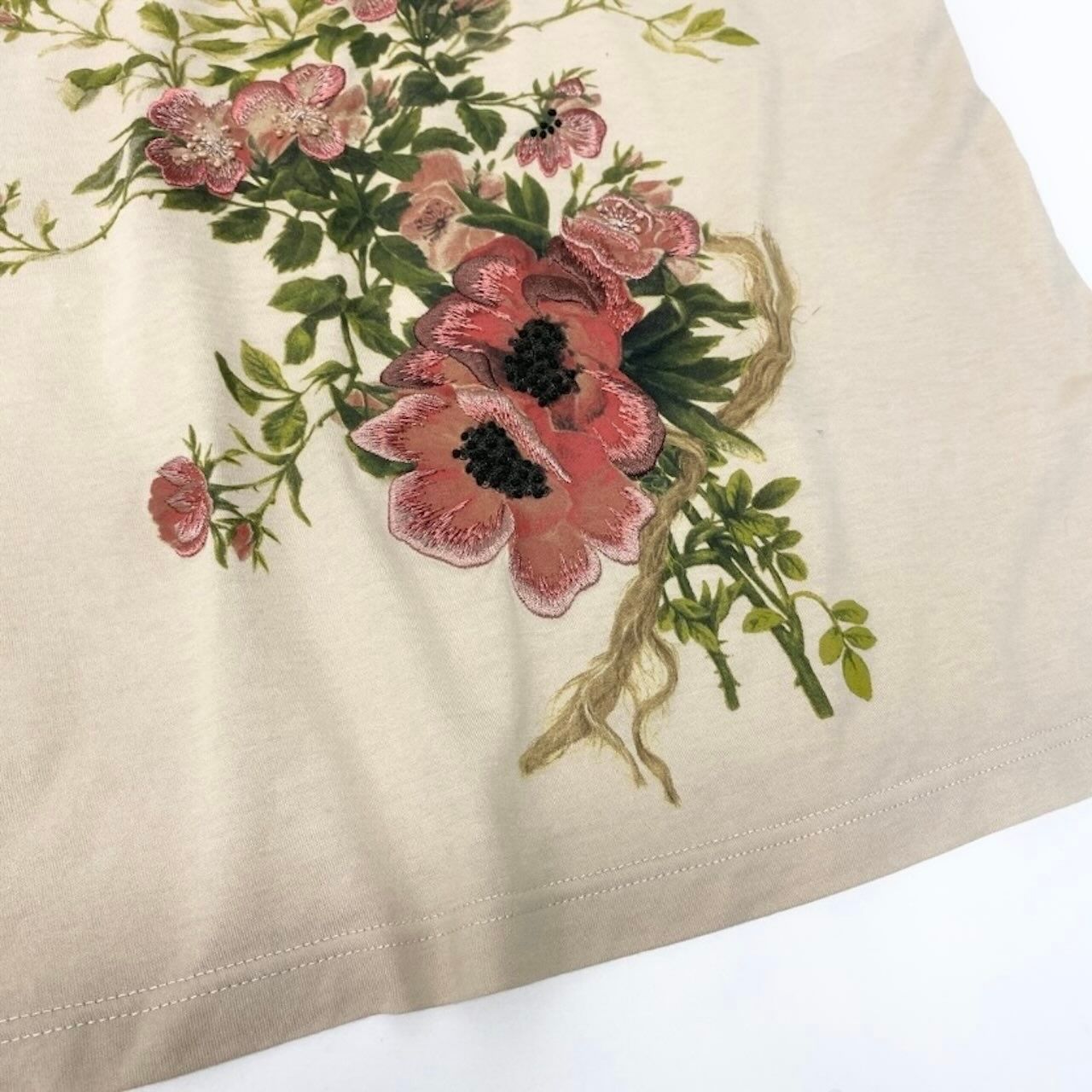 Christian Dior クリスチャンディオール ガリアーノ期 Uネック 花刺繍