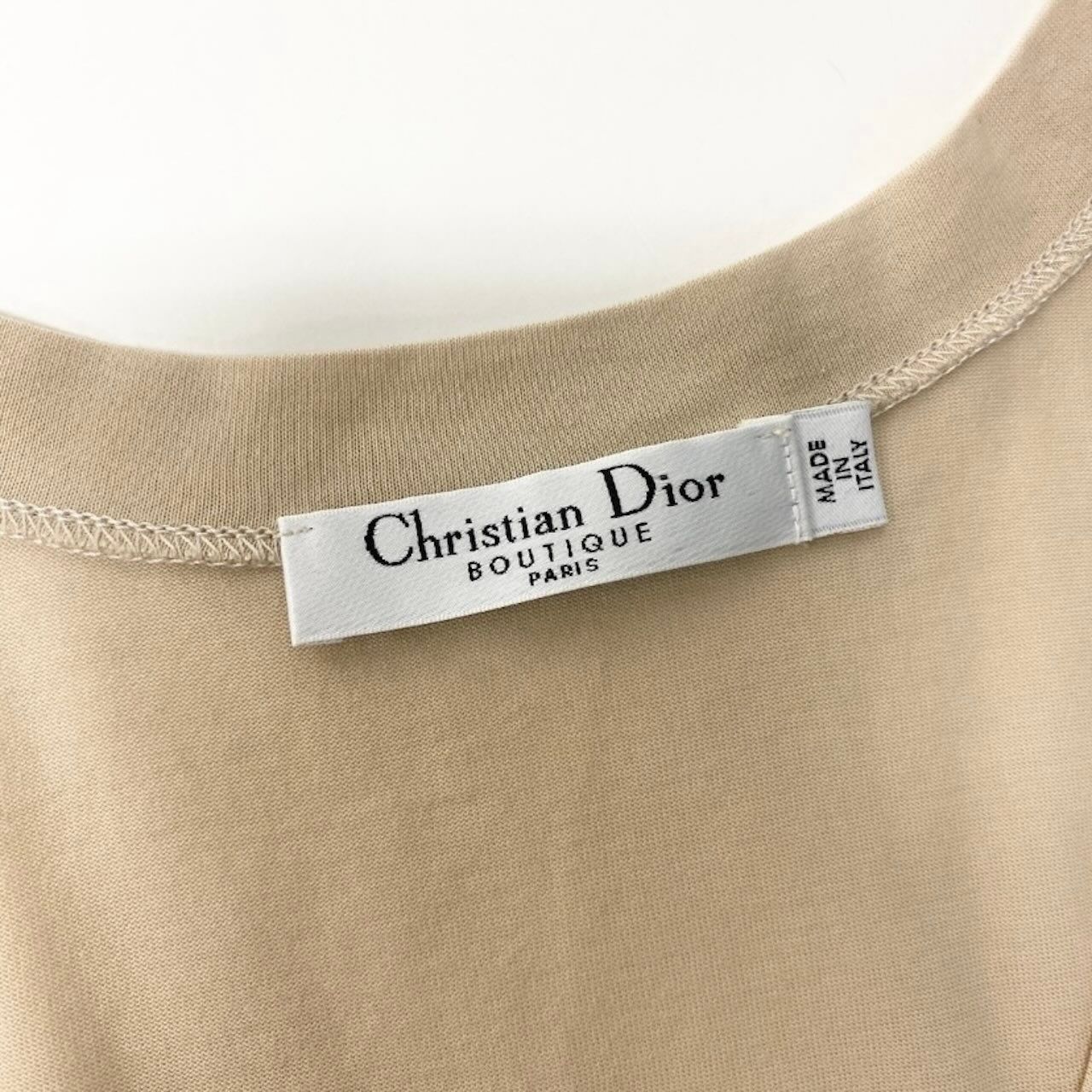 希少★クリスチャンディオール ガリアーノ期 スパンコール 長袖 カットソー 40 Christian Dior クリスチャンディオール ガリアーノ期 Uネック 花刺繍