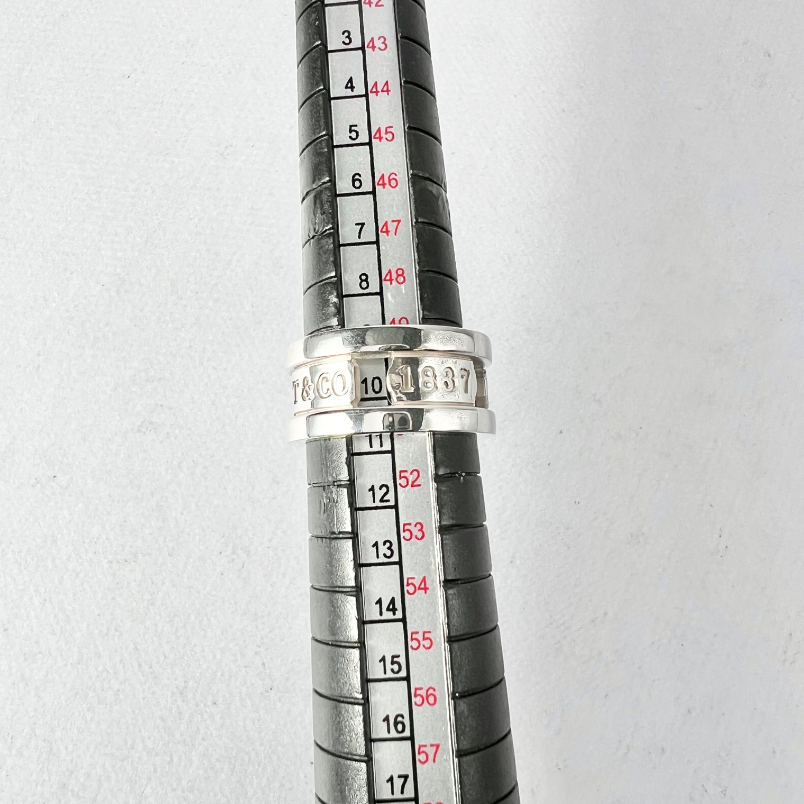 極美品 ティファニー 1837 エレメント リング 10号 TIFFANY&CO. SV 925