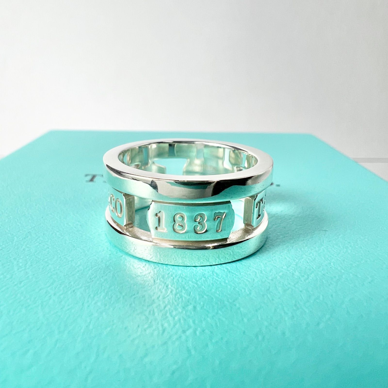 極美品 ティファニー 1837 エレメント リング 10号 TIFFANY&CO. SV 925
