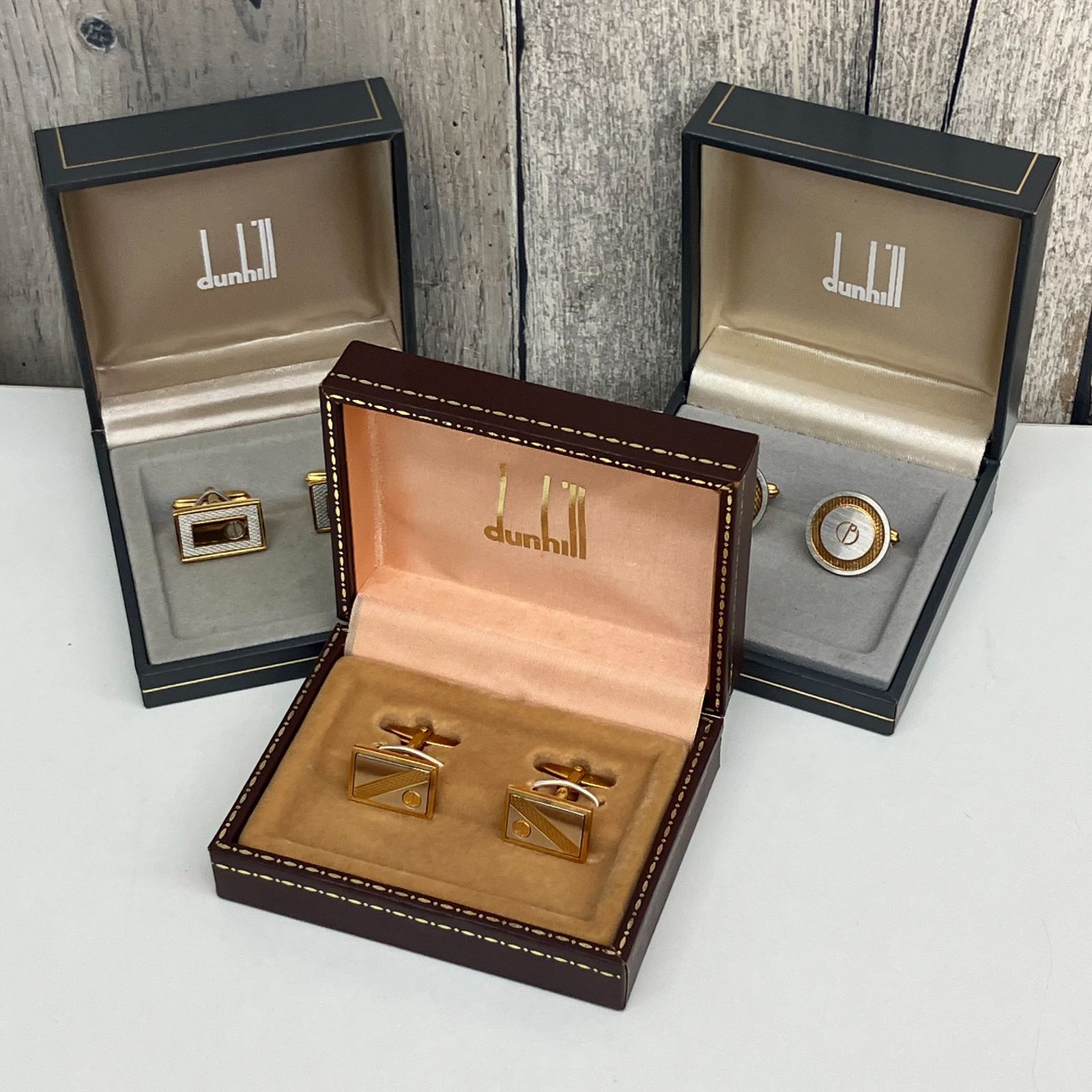 E【まとめ売り】dunhill ダンヒル カフスボタン メンズ ゴールド