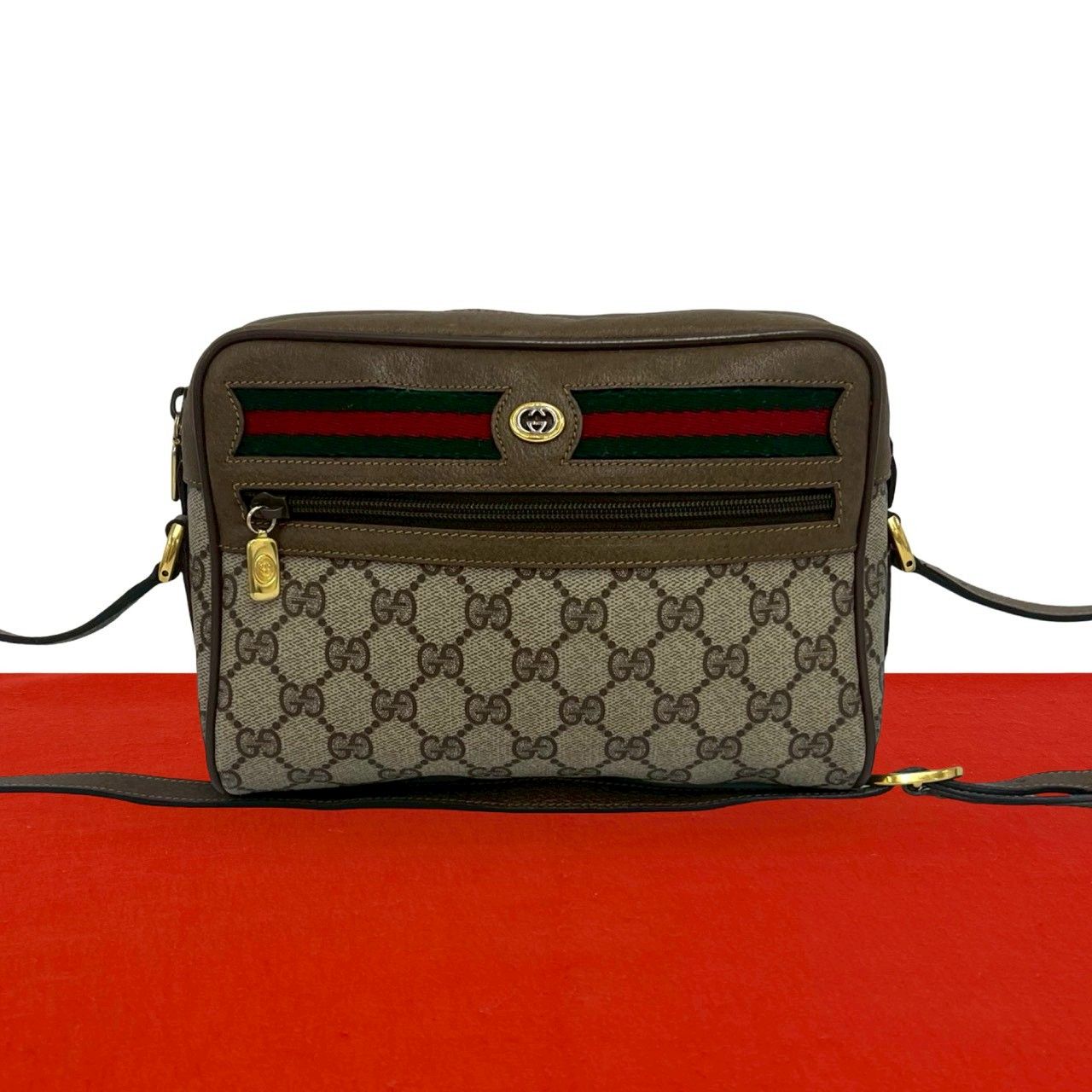 極 美品 GUCCI グッチ オールドグッチ ヴィンテージ シェリーライン GG