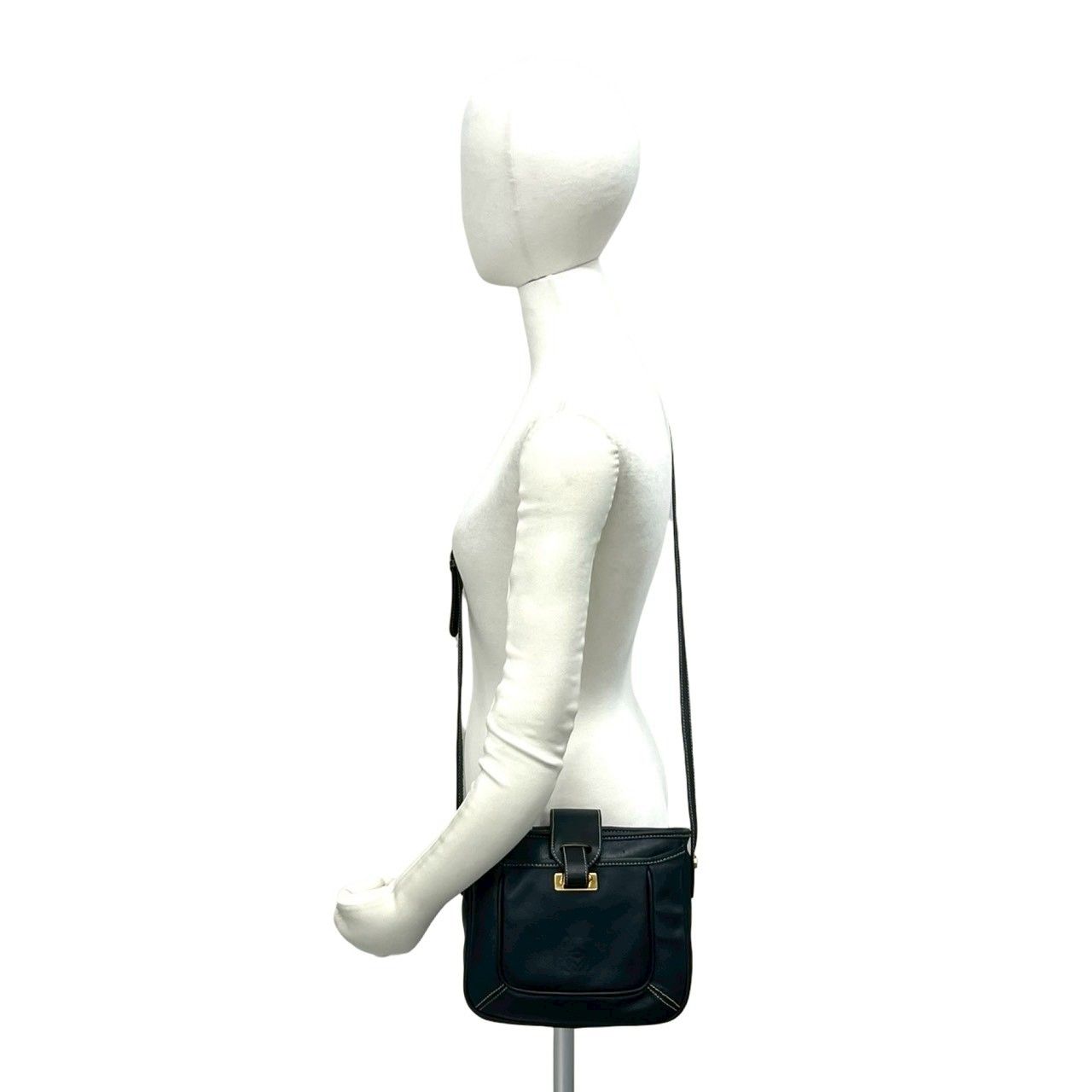 極 美品 LOEWE ロエベ ヴィンテージ アナグラム ロゴ レザー 本革