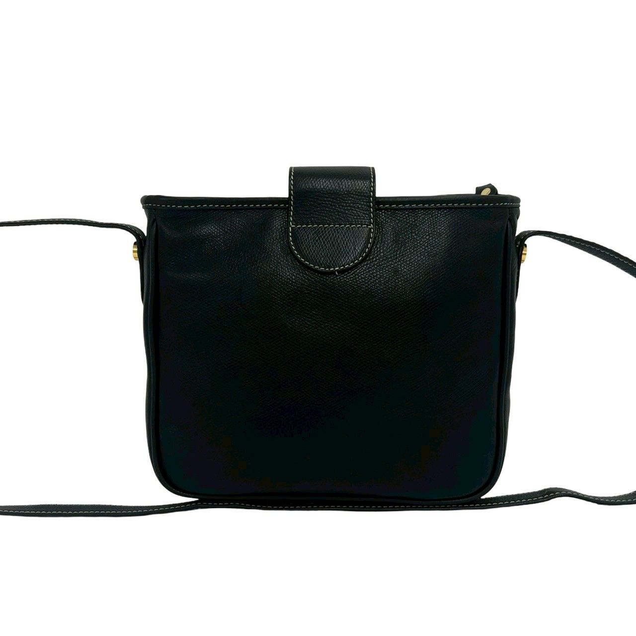 最終値下げ美品 ロエベ ショルダーバッグ 黒 極 美品 LOEWE ロエベ ヴィンテージ アナグラム ロゴ レザー 本革