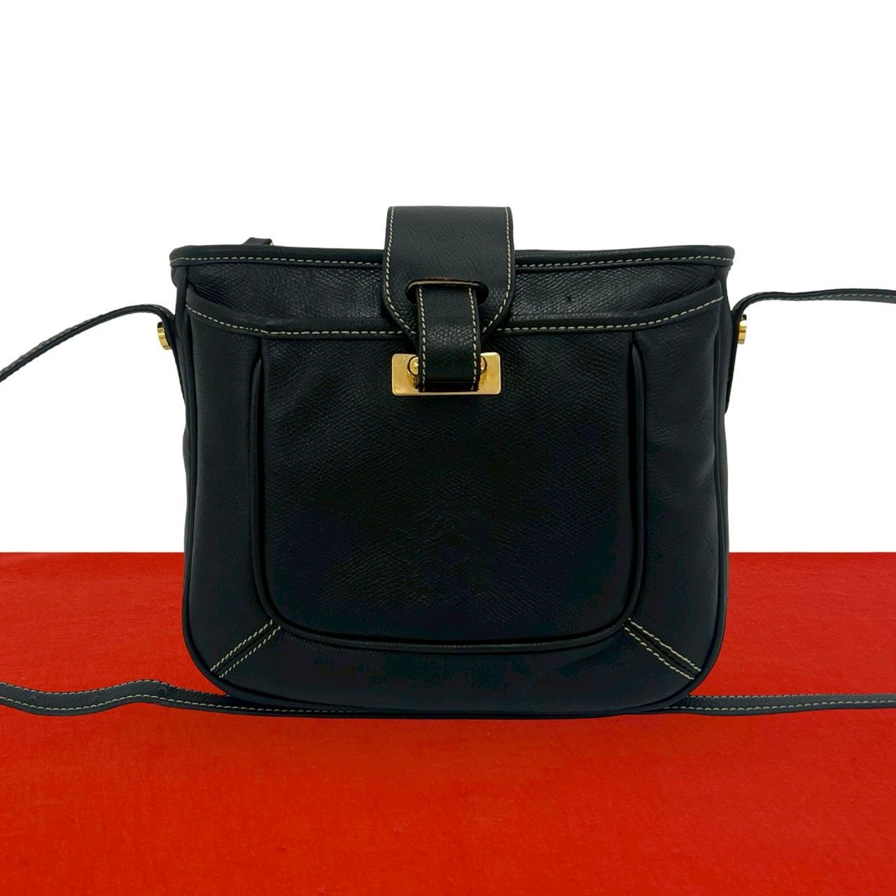 極 美品 LOEWE ロエベ ヴィンテージ アナグラム ロゴ レザー 本革