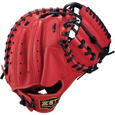 少年　学童　軟式用 キャッチャーミット ブラック×レッド 野球 ゼット 少年軟式用キャッチャーミット レッド×ブラック