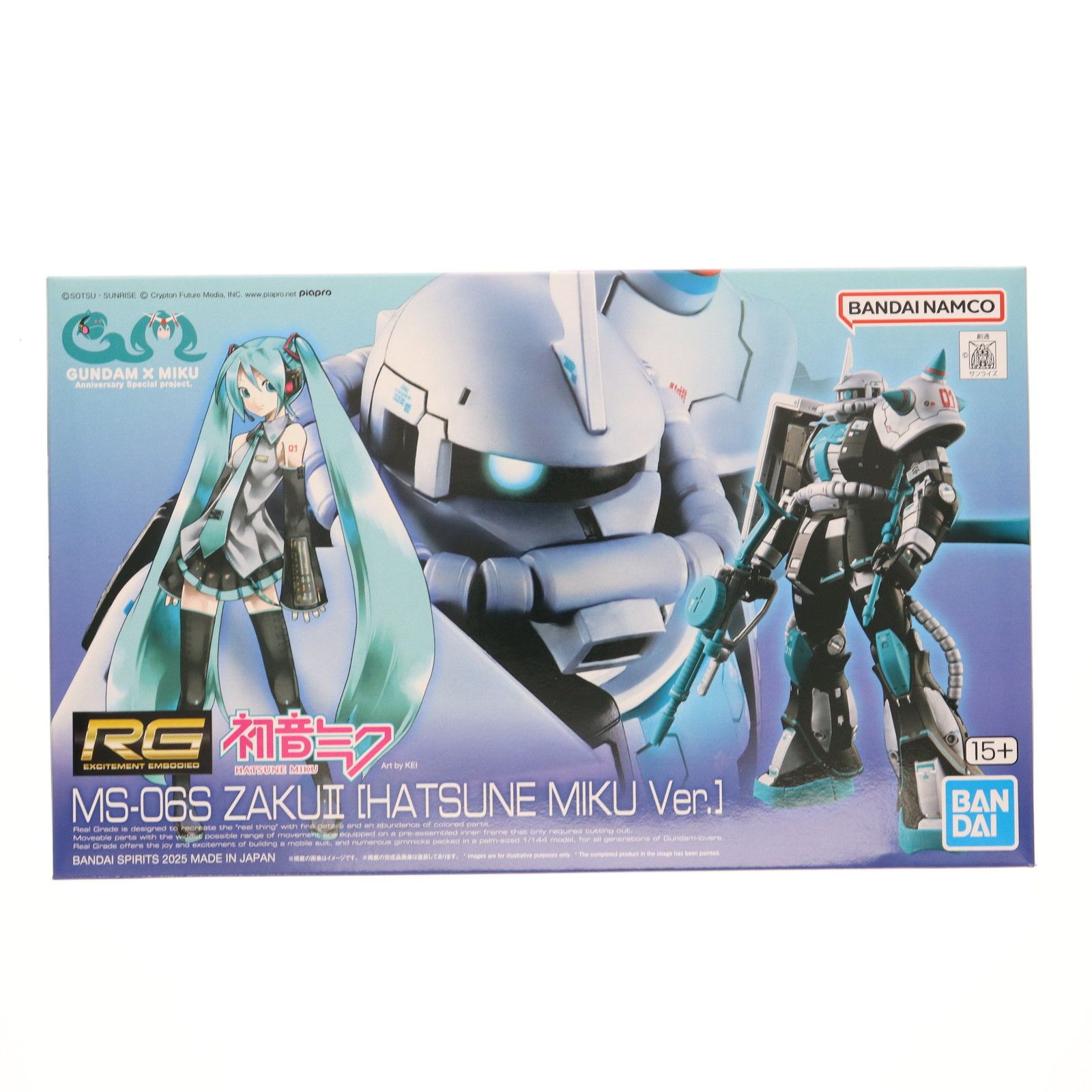 Premium Bandai Limited RG 1/144 MS-06S Zaku II [Hatsune Miku Ver.] Mobile Suit Gundam Plastic Model (5068550) Bandai Spirits