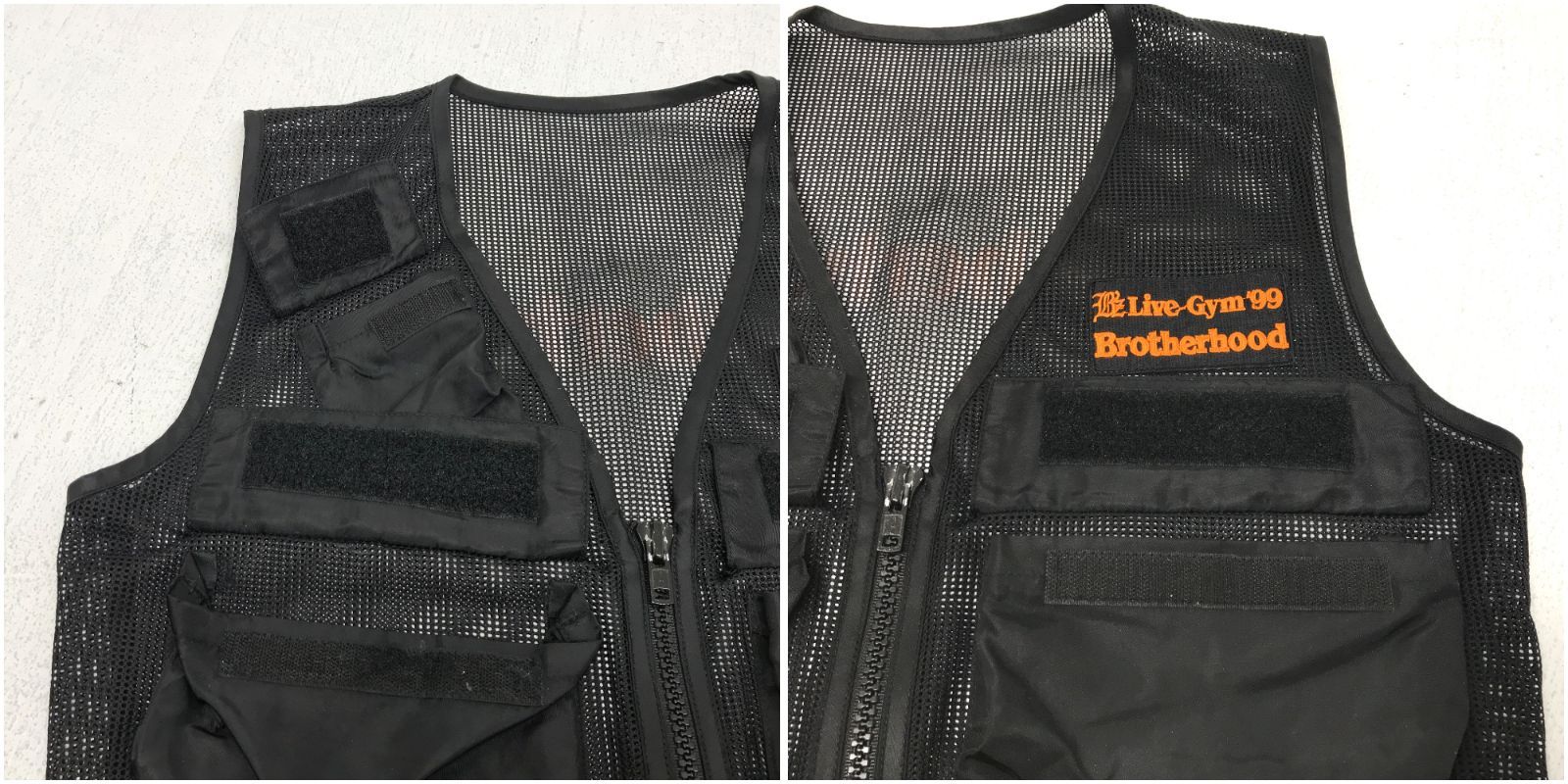 B’z LIVE-GYM ’99 Brotherhood メッシュベスト L 盛岡19-0193］ B'z メッシュ素材ベスト Lサイズ ブラック B'z LIVE-GYM