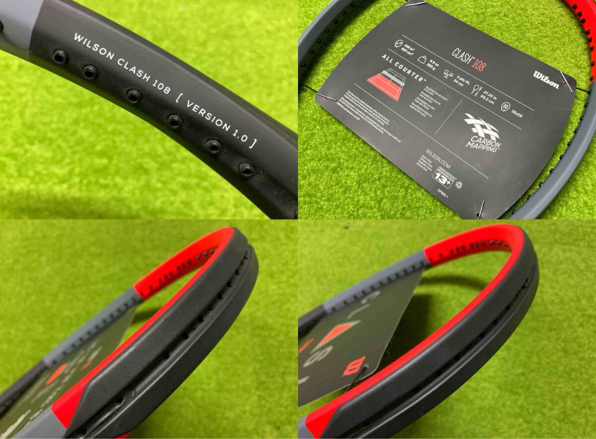 wilson - CLASH 108　グリップ２　美品 テニスラケット ウィルソン Wilson CLASH 108 V1.0 グリップサイズ2