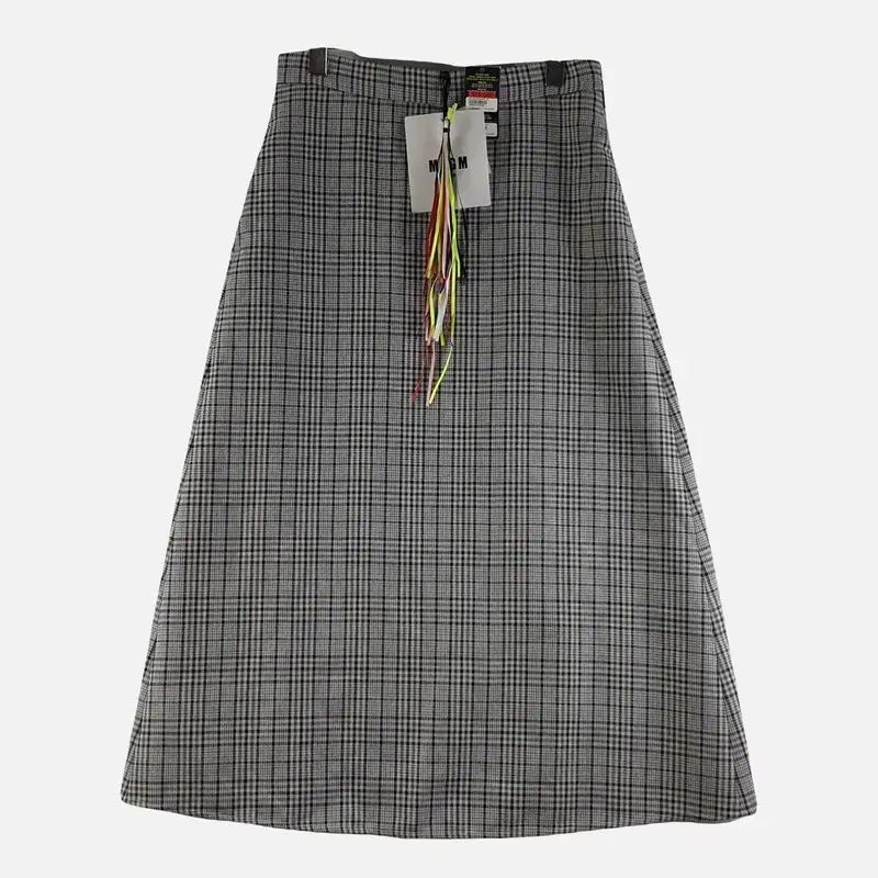MSGM グレー レディース ロング丈スカート サイズ42 新品 N8384