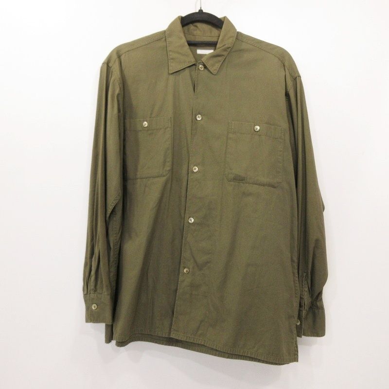 【姫路東店】 中古 COMOLI | コモリ 長袖シャツ OD オープンカラーシャツ L03-02005 オリーブ サイズ：1 【104】 姫路東店】 中古 COMOLI | コモリ 長袖シャツ OD オープンカラーシャツ