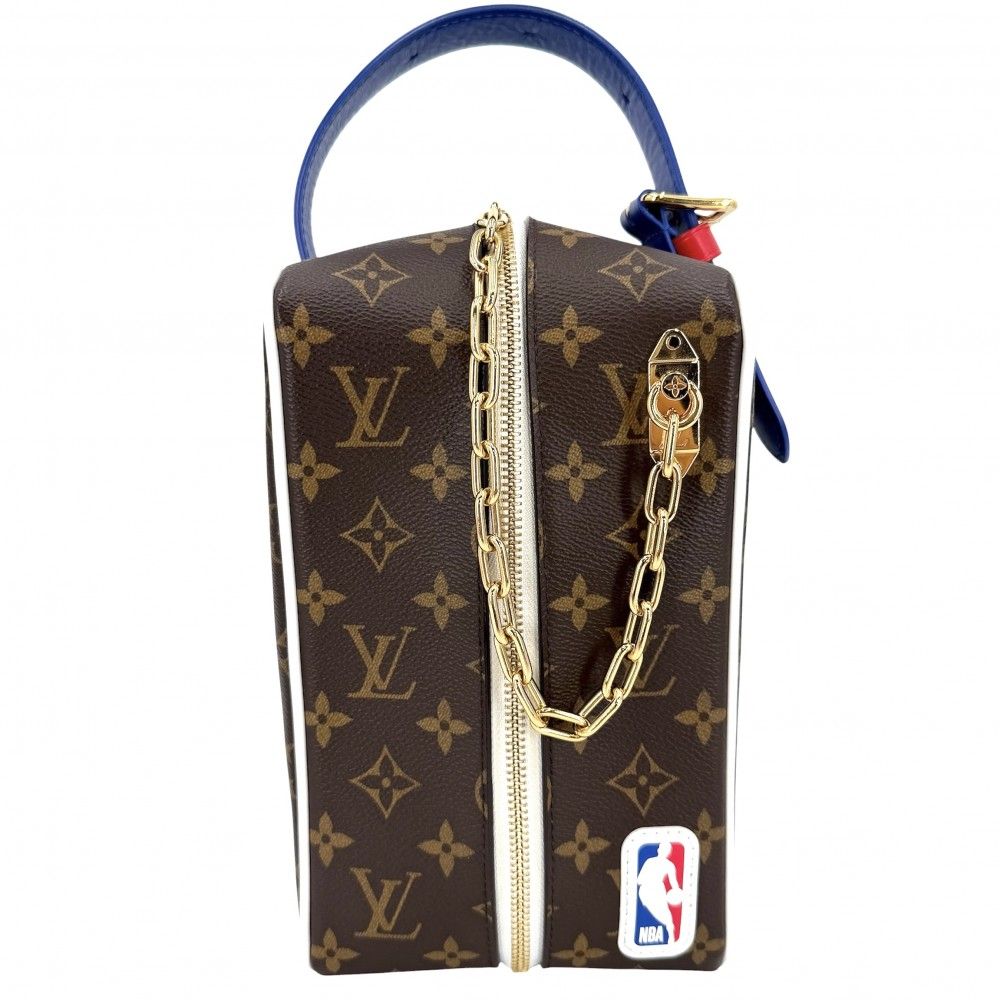 ルイヴィトン ハンドバッグ メンズ モノグラム NBAクロークルーム ドロップキット コラボ LOUIS VUITTON M45588 ブラウン 茶 ゴールド金具 美品【中古品】