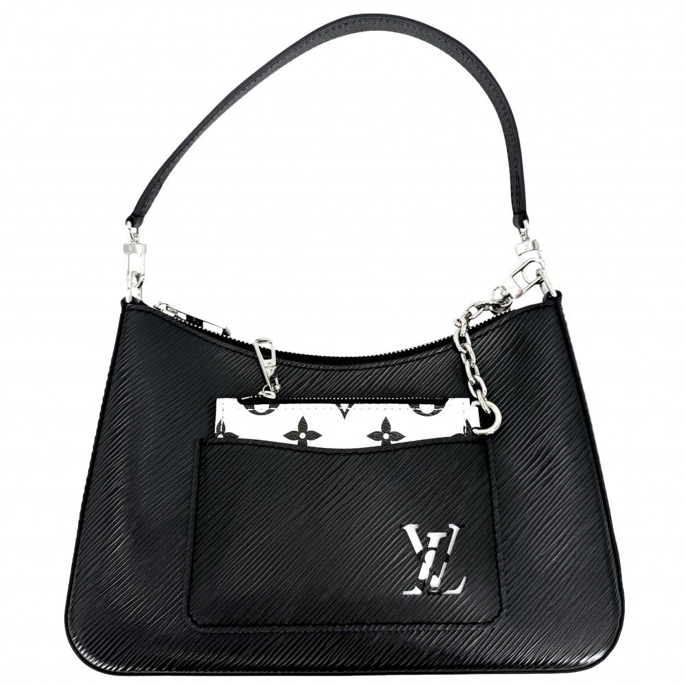 ルイヴィトン ハンドバッグ メンズ マレル ノワール LOUIS VUITTON M80689 エピレザー ブラック 黒 シルバー金具 美品【中古品】