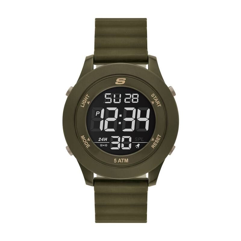 スケッチャーズ メンズ アクセサリー 腕時計 Skechers Menslip Ins Magnetic Strap Digital Watch Olive Green グリーン