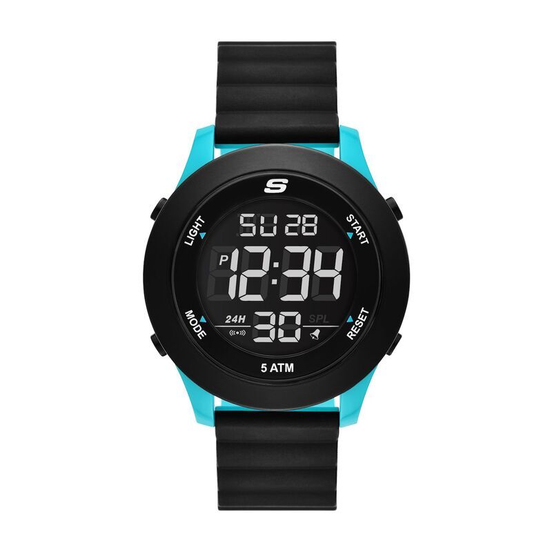 スケッチャーズ メンズ アクセサリー 腕時計 Skechers Menslip Ins Magnetic Strap Digital Watch Black Teal ブラック