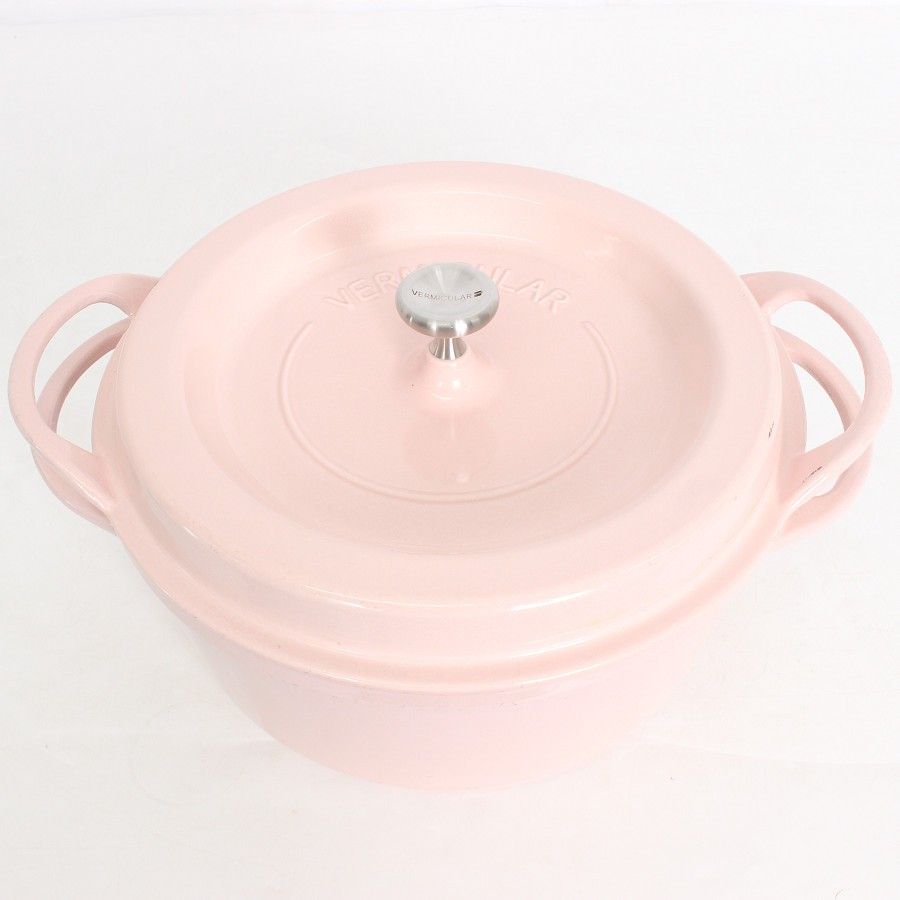 【中古】バーミキュラ オーブンポッド ラウンド 26ｃｍ ピンク バーミキュラ オーブンポットラウンド 26cm パールピンク PNK26R 無水