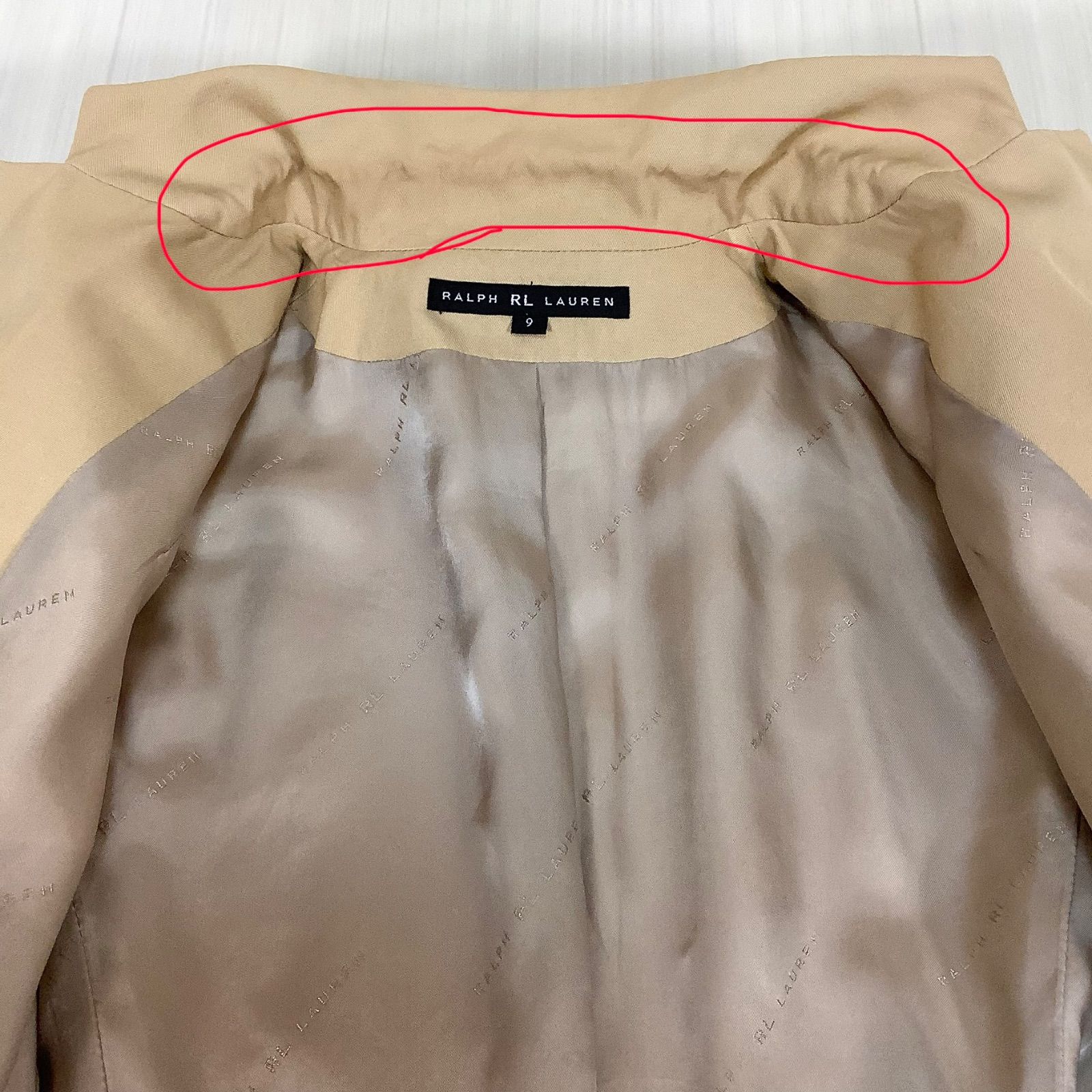シルク混コットン】 RALPH LAUREN ラルフローレン テーラード