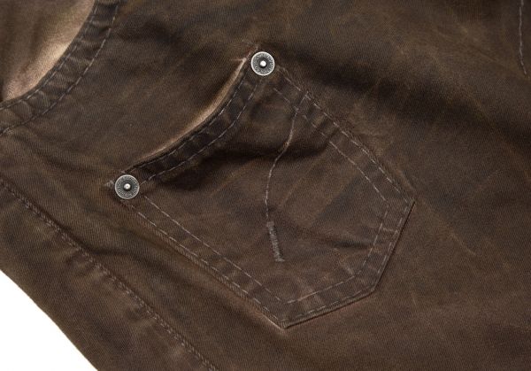 ニールバレットNeil Barrett コットンむら染めハーフパンツ 茶31