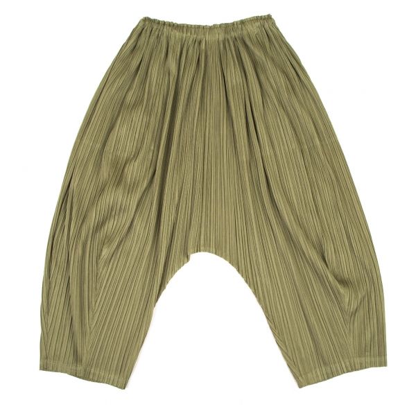 プリーツプリーズPLEATS PLEASE プリーツサルエルパンツ カーキ2