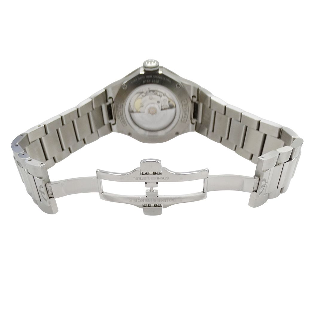 ボーム＆メルシエ BAUME＆MERCIER リビエラ M0A10829 時計 メンズ ブランド デイト 自動巻き AT ステンレス SS シルバー ホワイト 裏スケ【中古】 ボーム＆メルシエ BAUME＆MERCIER リビエラ M0A10829 時計 メンズ