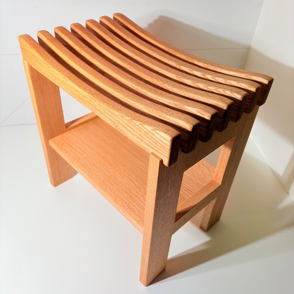 玄関用ベンチ　North American Red Oak Shoe Bench - Made in Japan