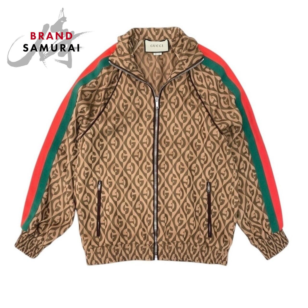 GUCCI グッチ GGランバスパターン ウェブライン ブラウン レーヨン
