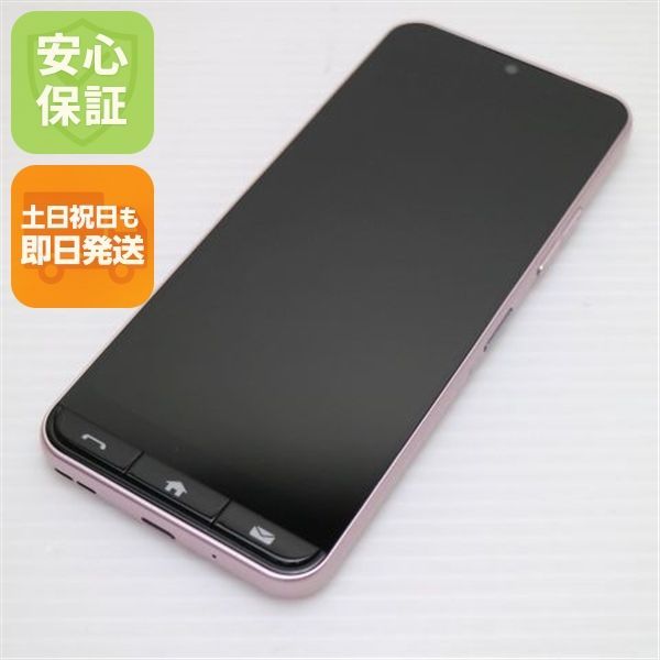 新品同様 SIMフリー かんたんスマホ A402ZT ピンク スマホ ZTE 即日