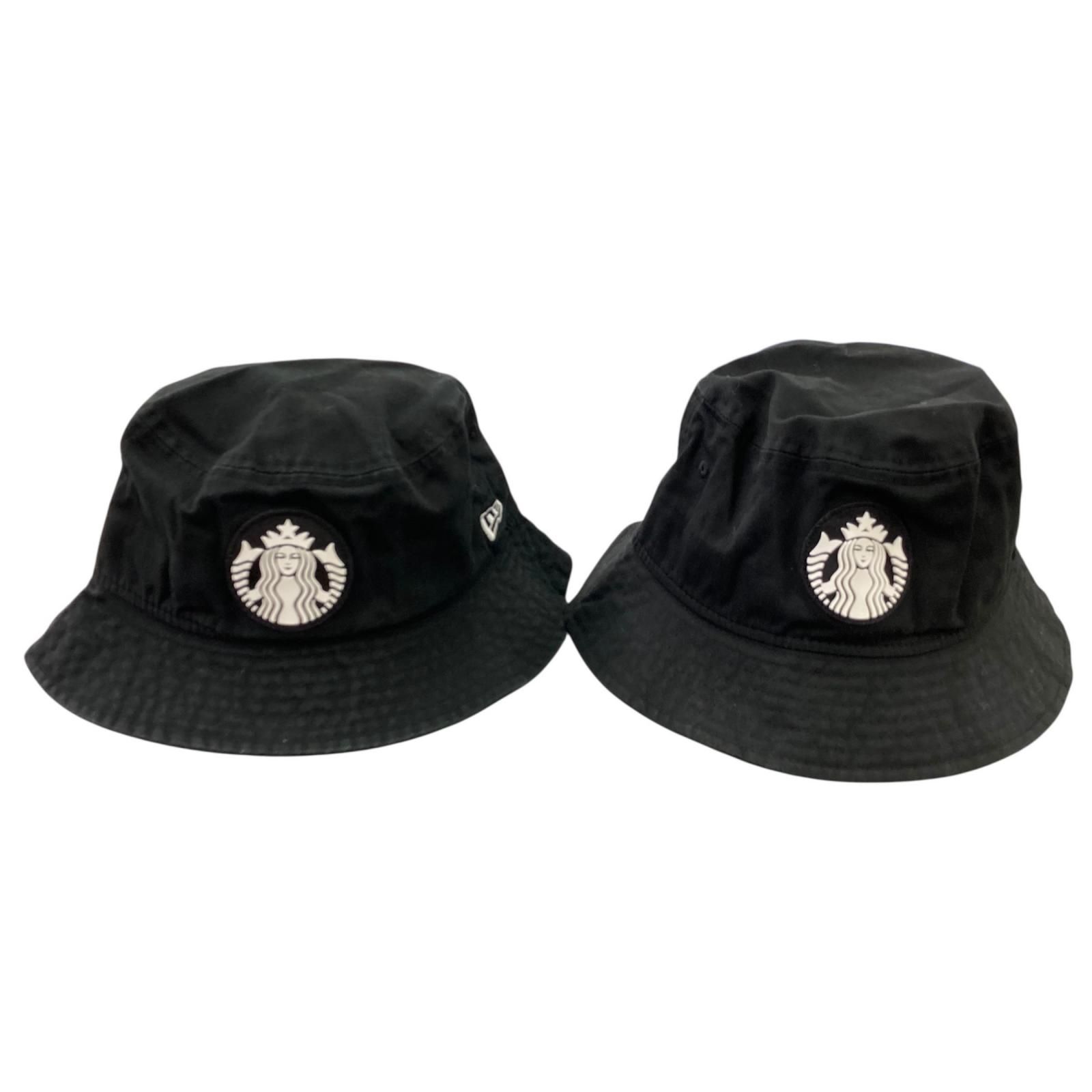 186000 現状品 NEW ERA ニューエラ ニューエラ×スターバックス バケットハット ブラック 2点まとめ売り