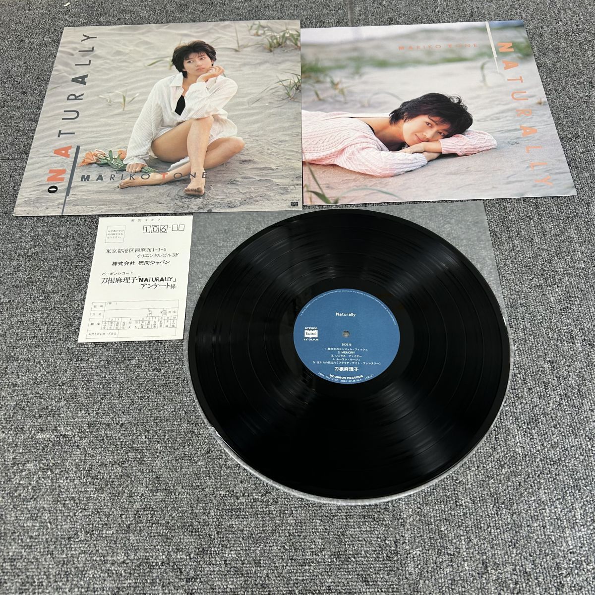 LP/刀根麻理子（Mariko Tone）/Naturally/28BLC-3012/Pop/レコード