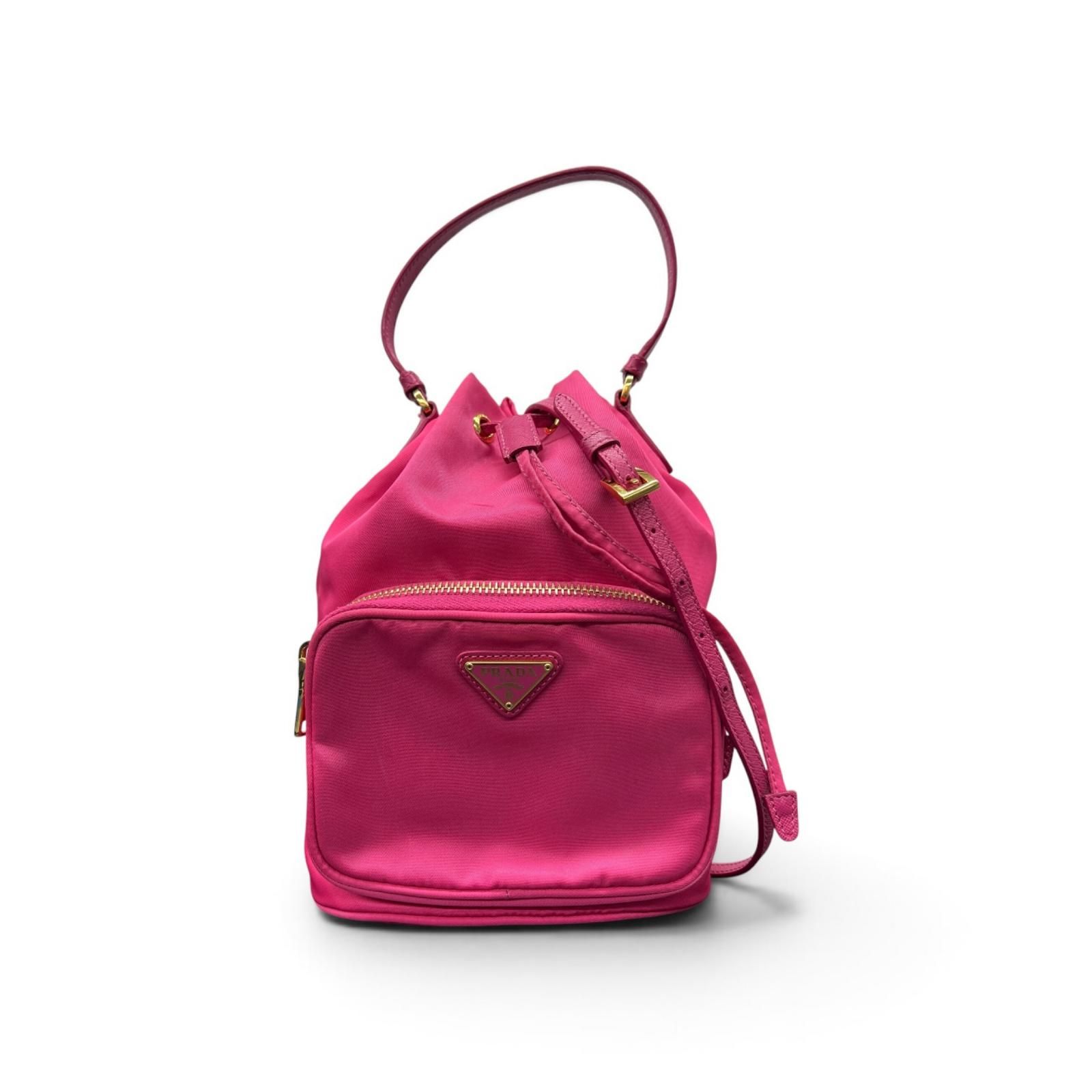 PRADA 美品 プラダ デュエット バケットバッグ 2way ハンドバッグ
