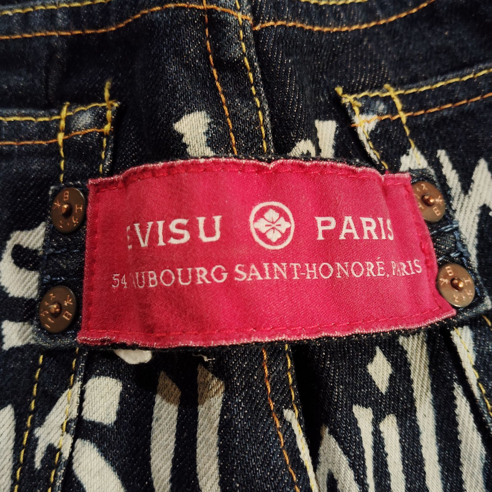 EVISU Lot.0082 抜染メッセージデニムパンツ 34×34 エヴィス - メルカリ