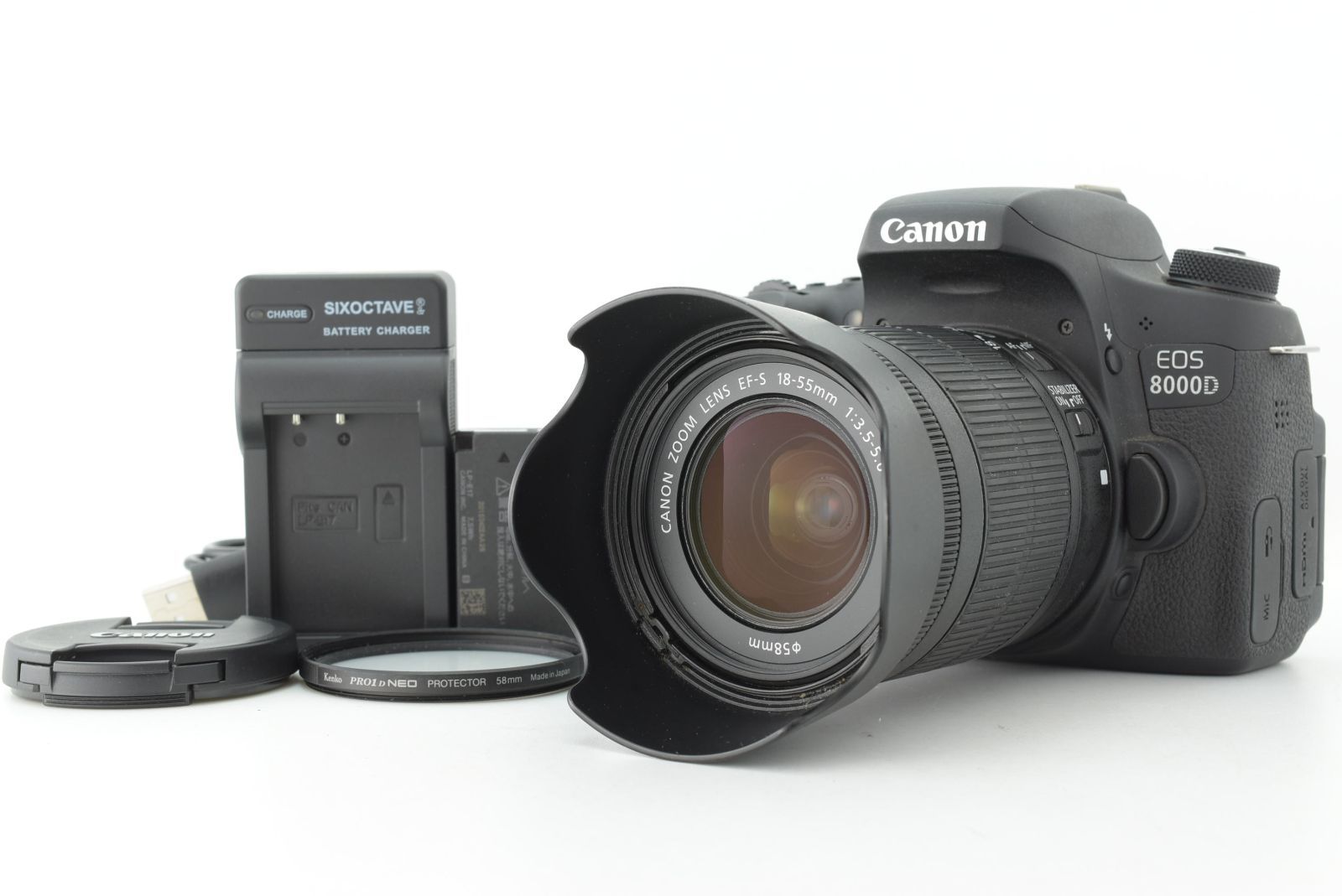 【美品】Canon EOS 8000D Rebel T6s 760D 24.2 MP w/ 18-55mm IS STM キャノン デジタル一眼レフカメラ レンズ EF-TN-JP2758