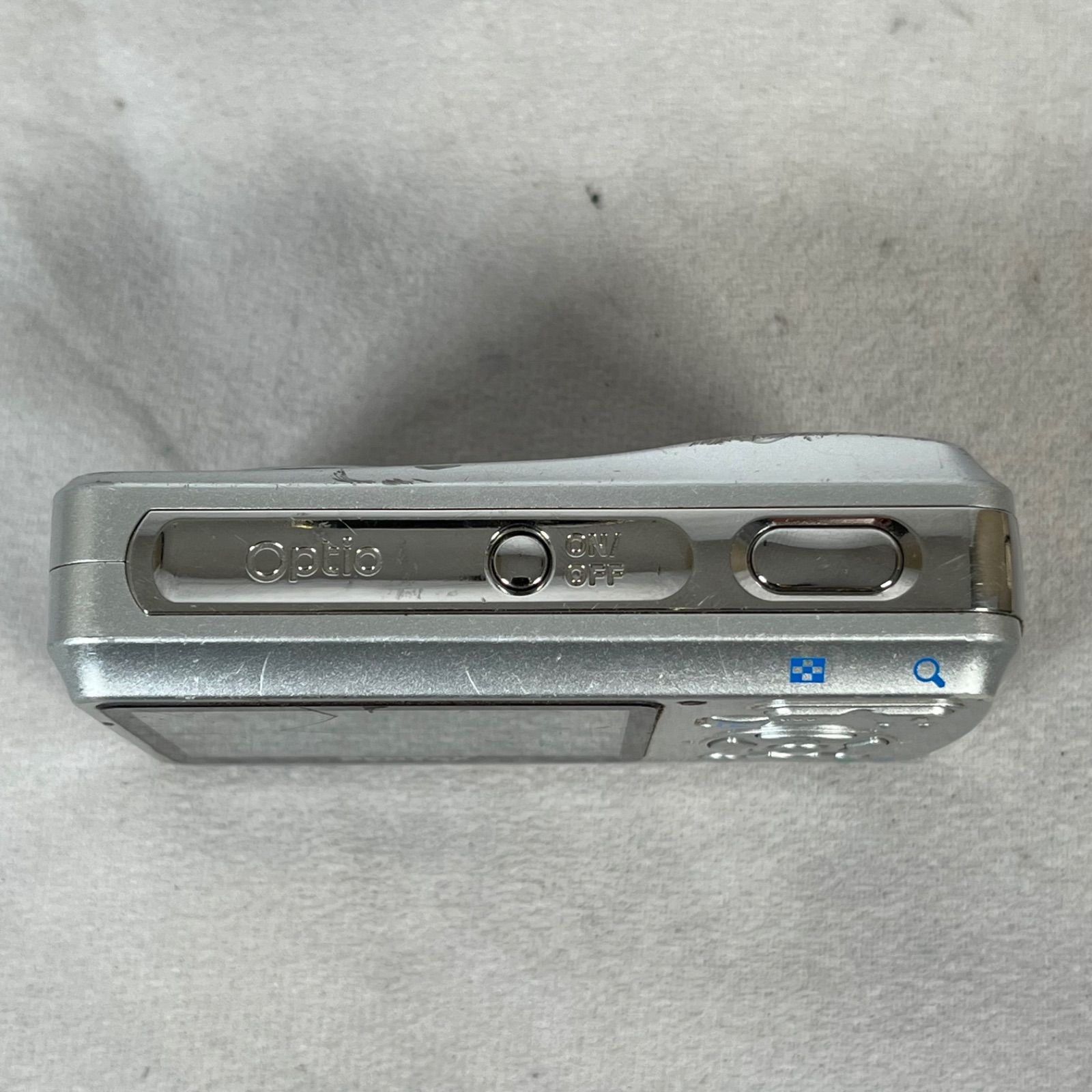 デジカメ シルバー PENTAX Optio 中古 管T190】通電確認済☆ PENTAX ペンタックス Optio E50 シルバー