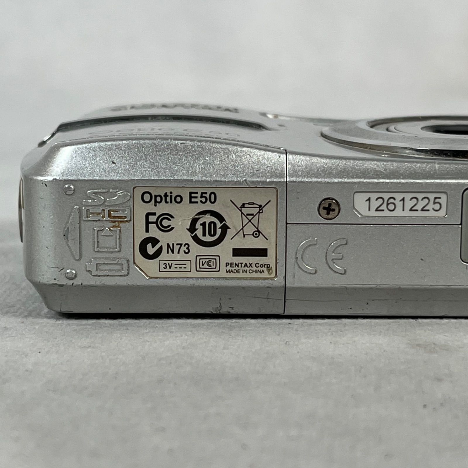 管T190】通電確認済☆ PENTAX ペンタックス Optio E50 シルバー