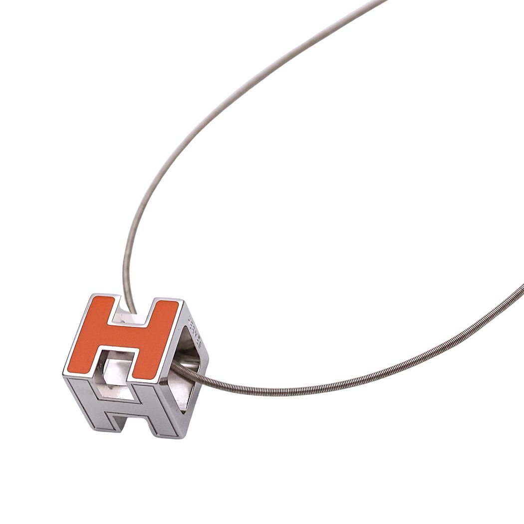 HERMES エルメス エクリプス ネックレス ネイビー オレンジ エルメス