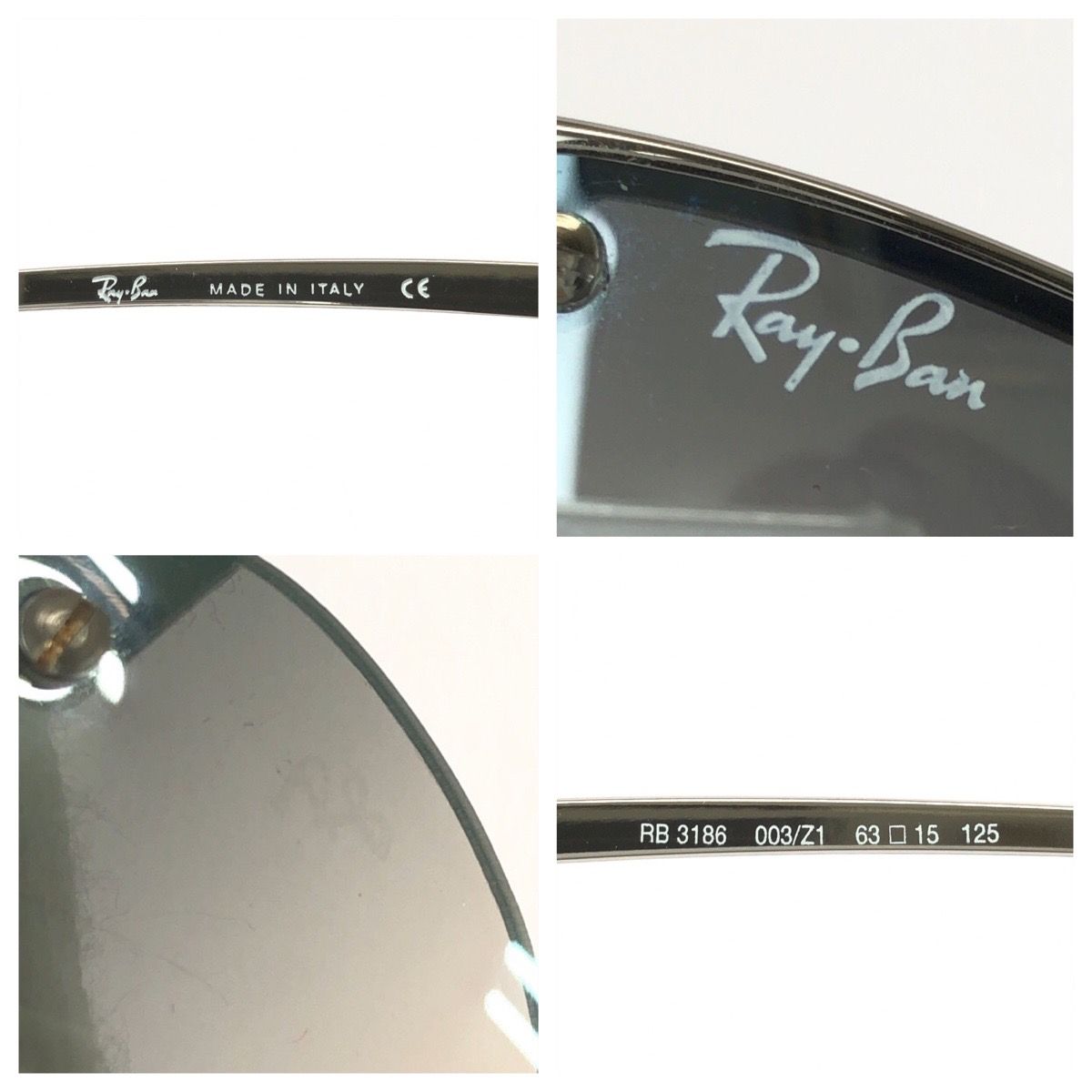 Ray-Ban レイバン シルバー メタル RB3183 サングラス 男女兼用 メンズ