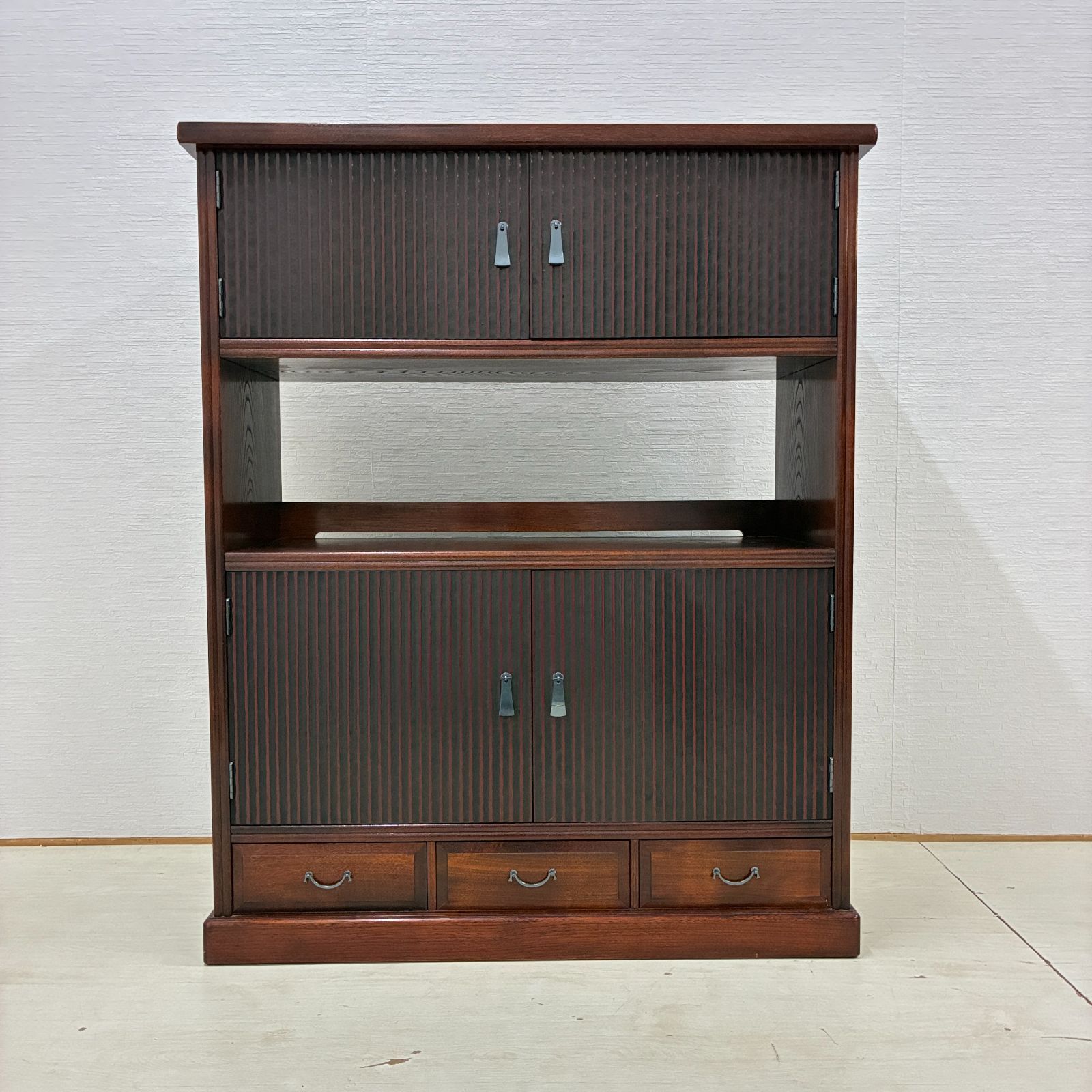 モリシゲ】香川漆器 飾り棚 茶棚 水屋箪笥 茶箪笥 キャビネット サイド