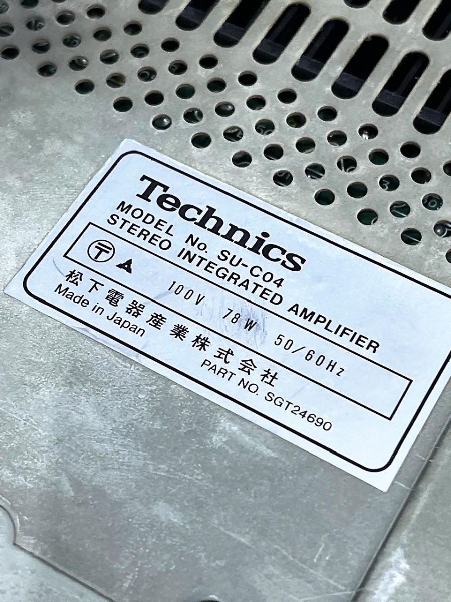 ジャンク品】 Technics テクニクス プリメインアンプ SU-C04 - メルカリ