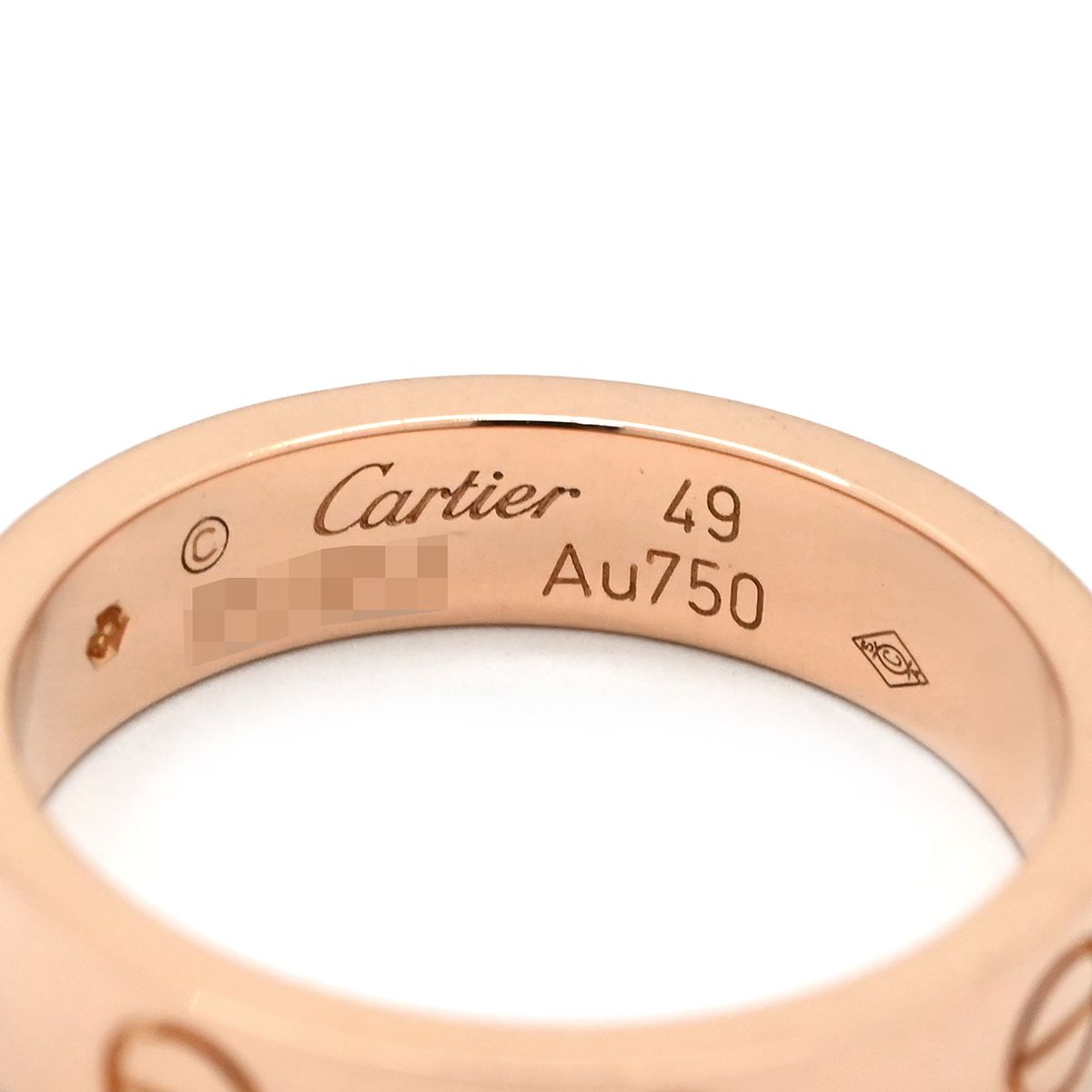カルティエ Cartier リング 指輪 LOVE ミニラブリング 1Pダイヤ ピンク