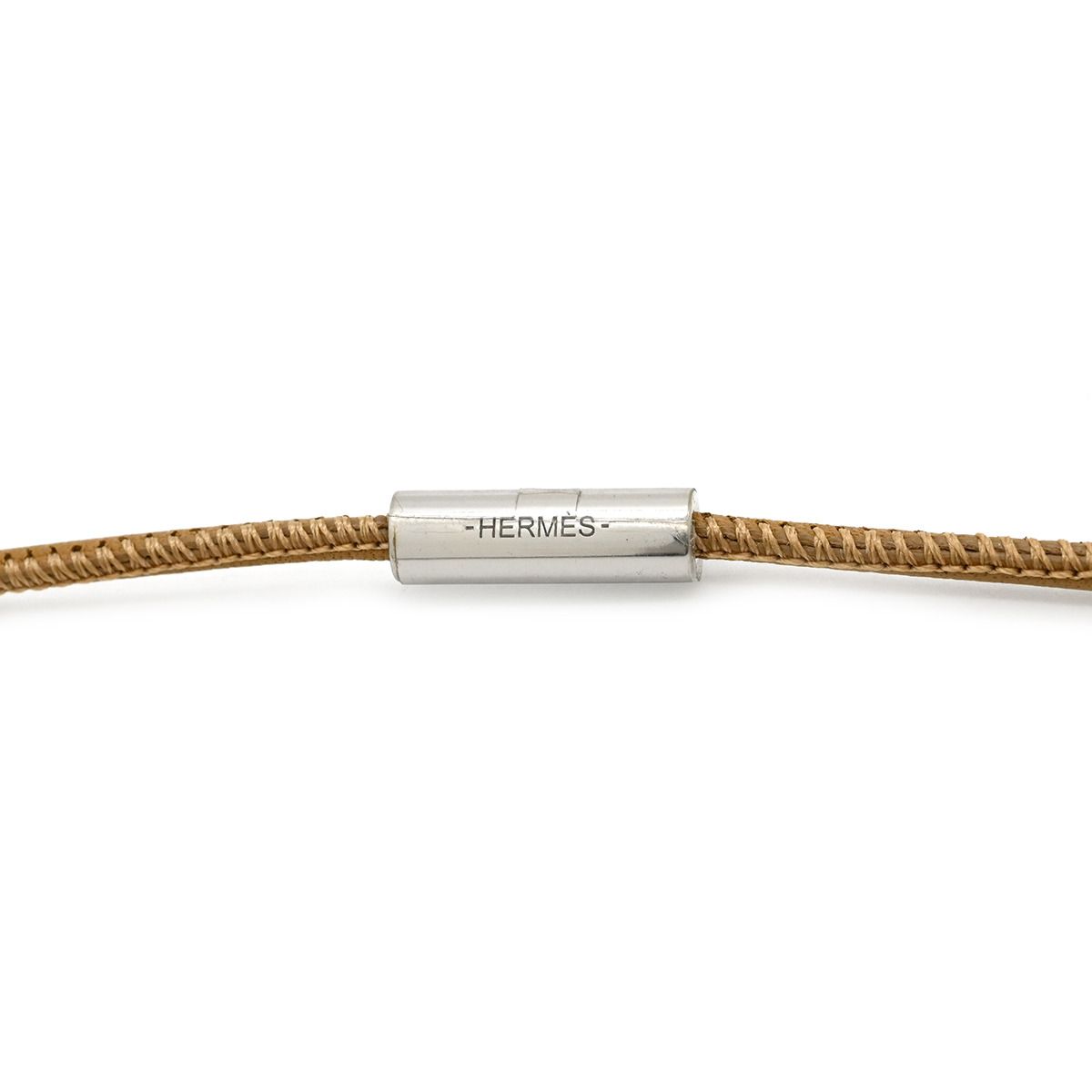 エルメス HERMES ネックレス Hエキップ バッファローホーン レザー